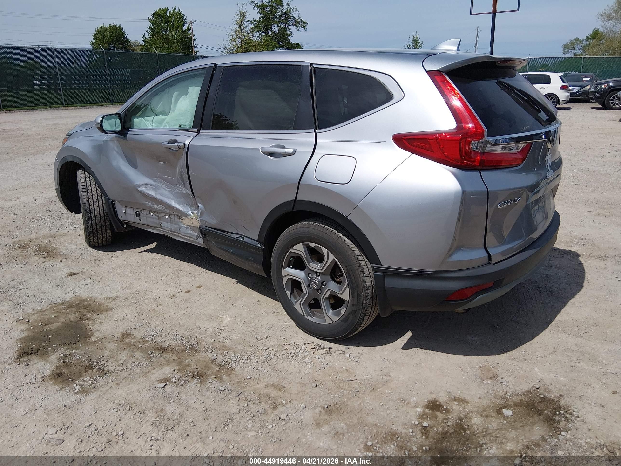 2019 Honda Cr-v Ex Серый vin: 2HKRW2H52KH633459