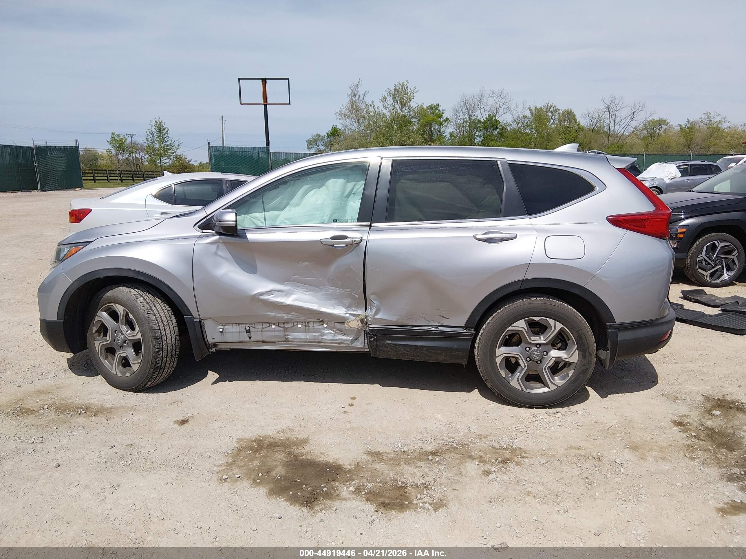 2019 Honda Cr-v Ex Серый vin: 2HKRW2H52KH633459