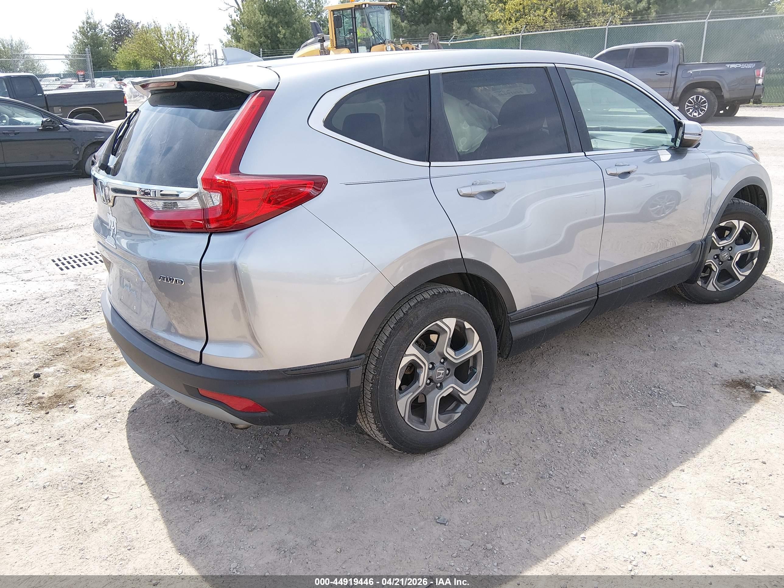 2019 Honda Cr-v Ex Серый vin: 2HKRW2H52KH633459