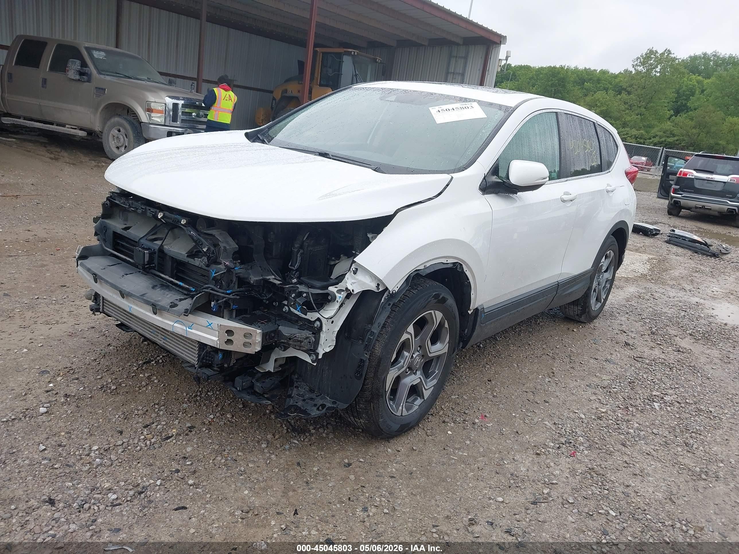 2019 Honda Cr-v Ex Белый vin: 2HKRW2H52KH648334