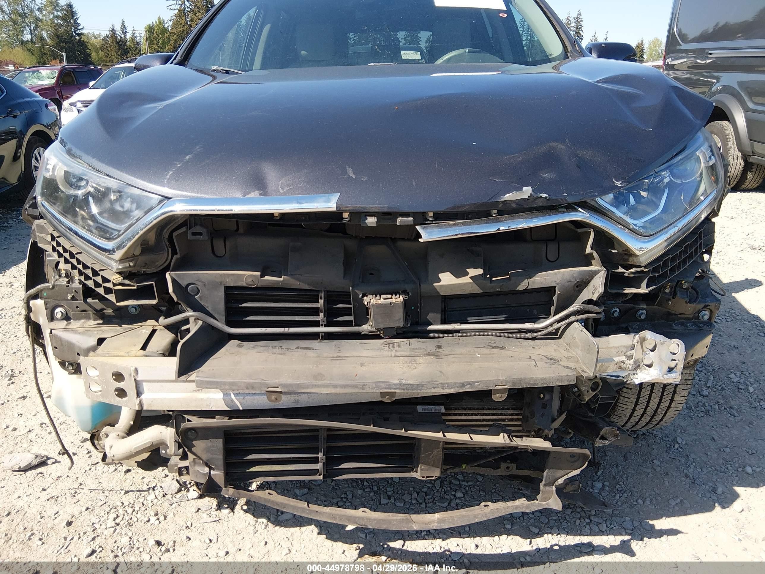 2017 Honda Cr-v Ex Gray vin: 2HKRW2H53HH672358