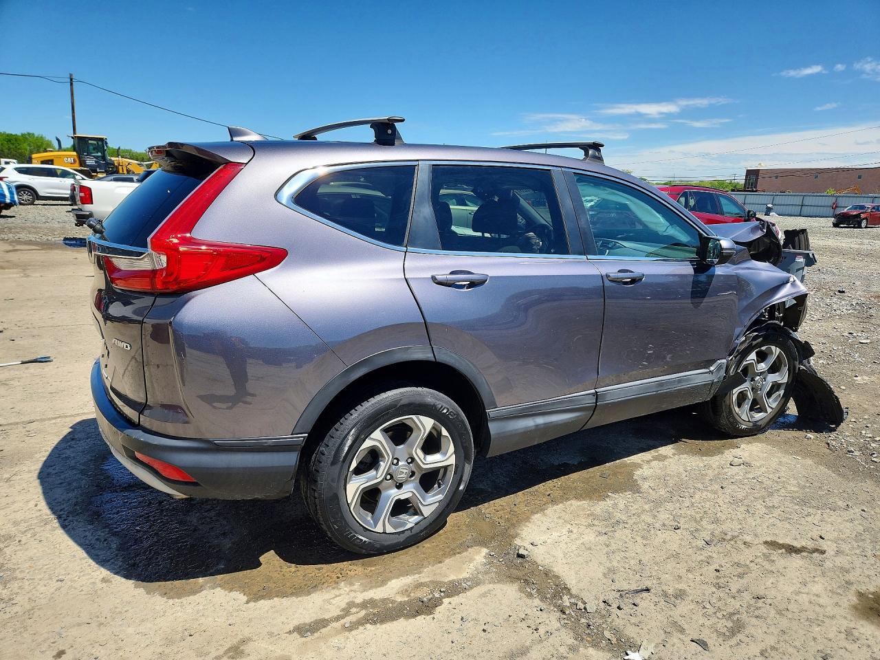 2019 Honda Cr-v Ex Gray vin: 2HKRW2H53KH667474