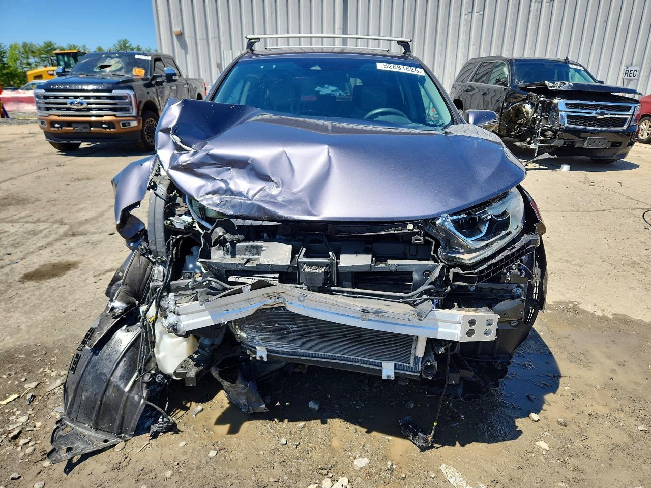 2019 Honda Cr-v Ex Gray vin: 2HKRW2H53KH667474
