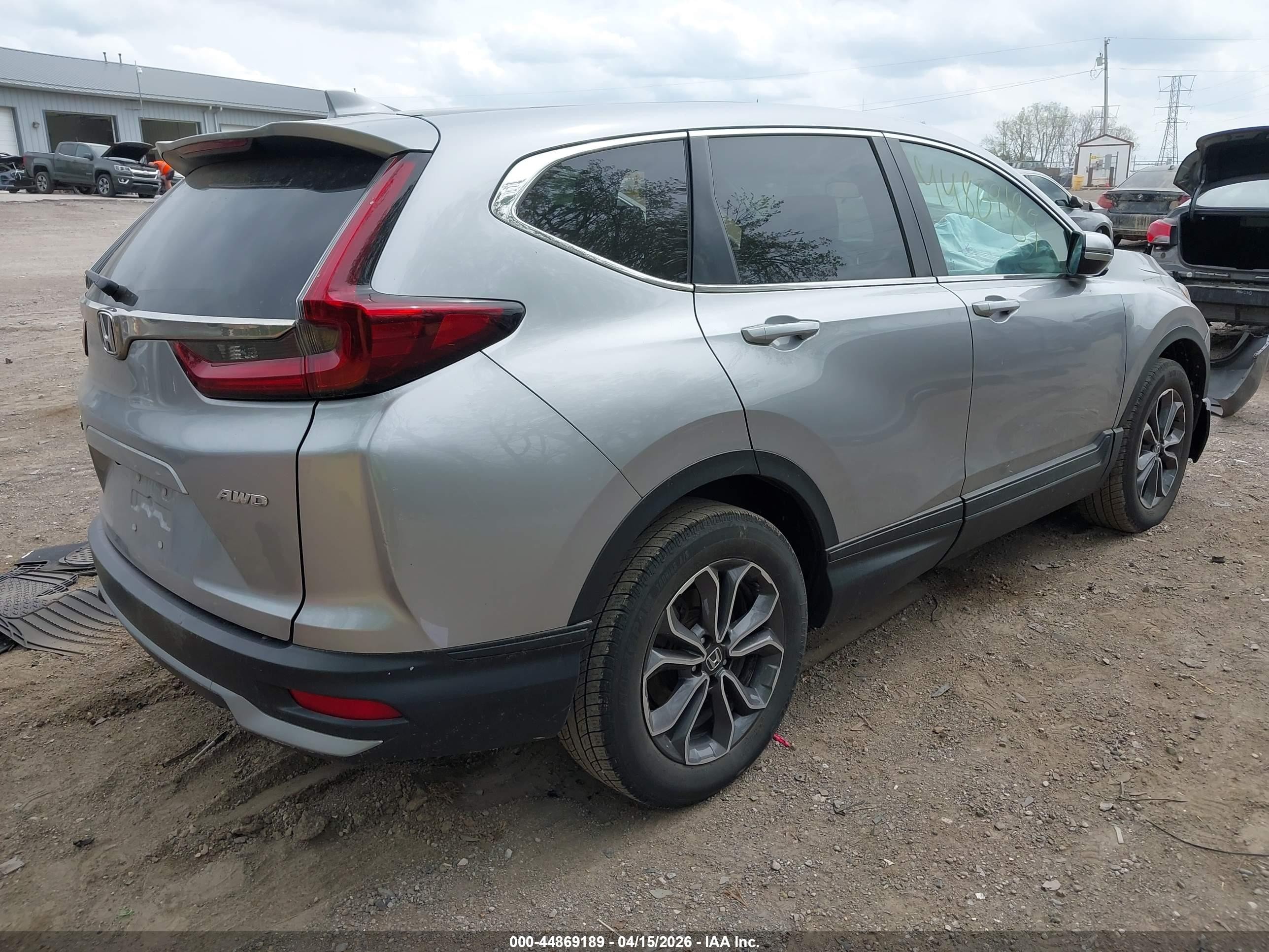 2020 Honda Cr-v Awd Ex Silver vin: 2HKRW2H53LH652135