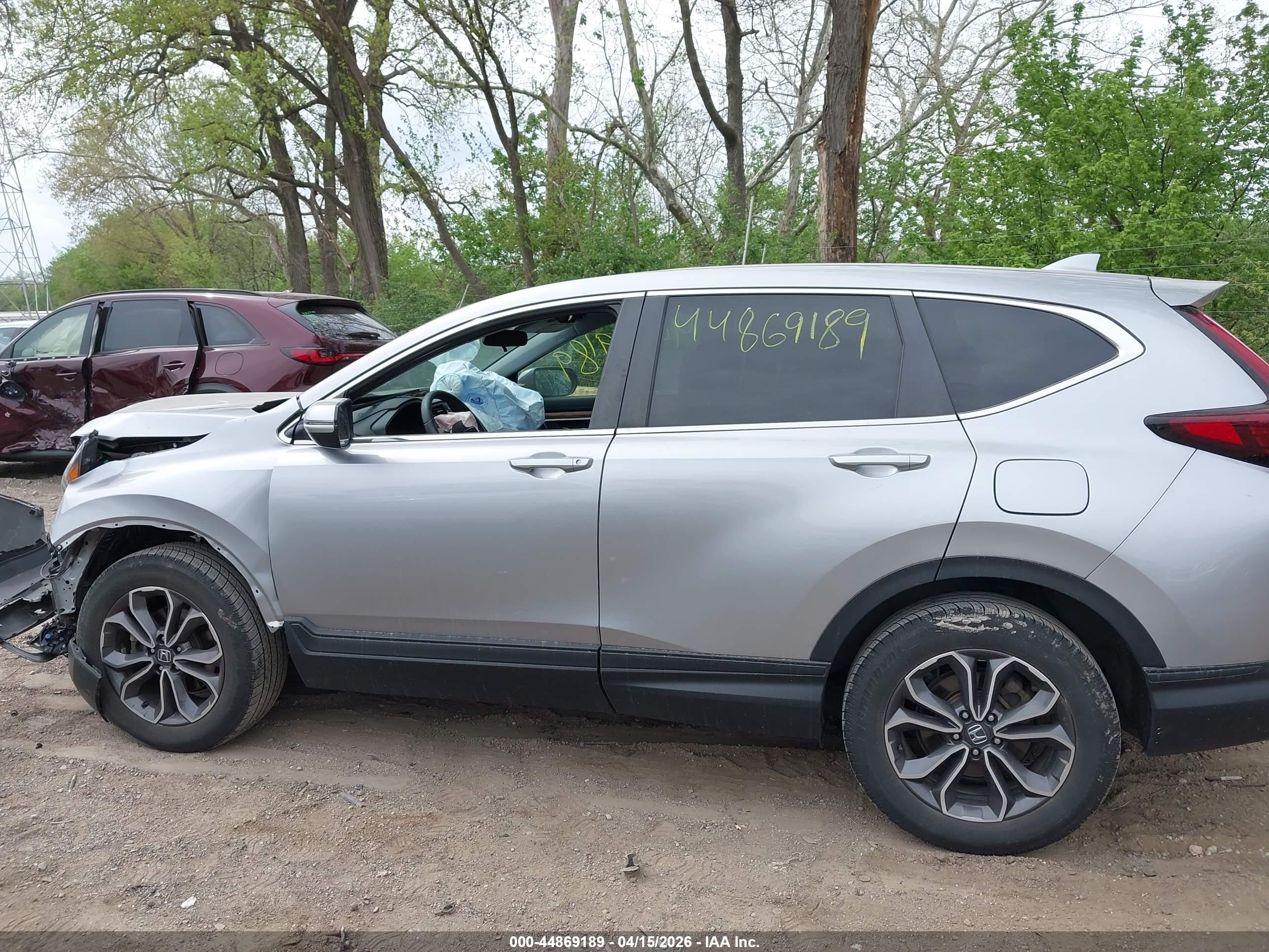 2020 Honda Cr-v Awd Ex Silver vin: 2HKRW2H53LH652135