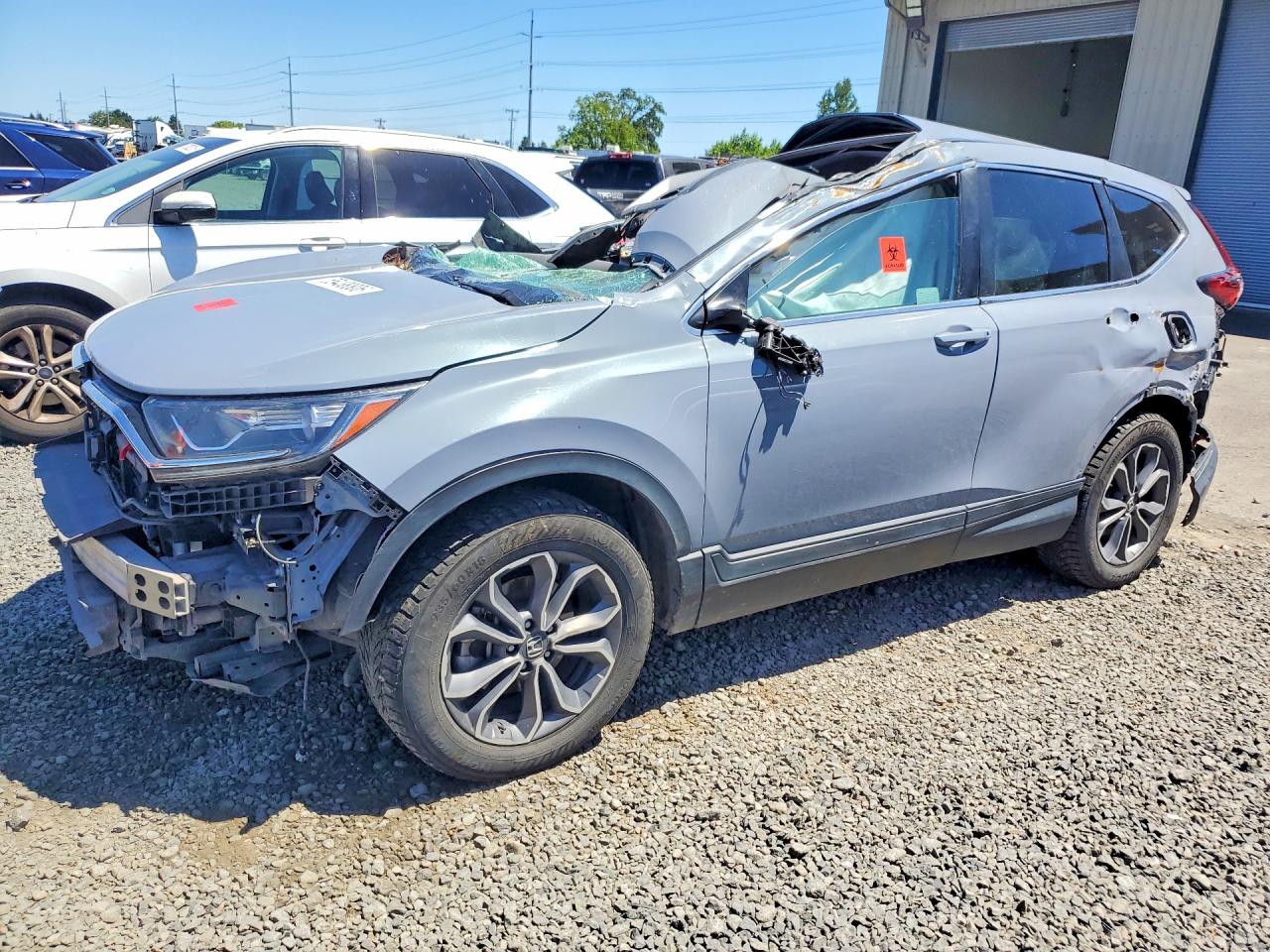2022 Honda Cr-v Ex Gray vin: 2HKRW2H53NH615900