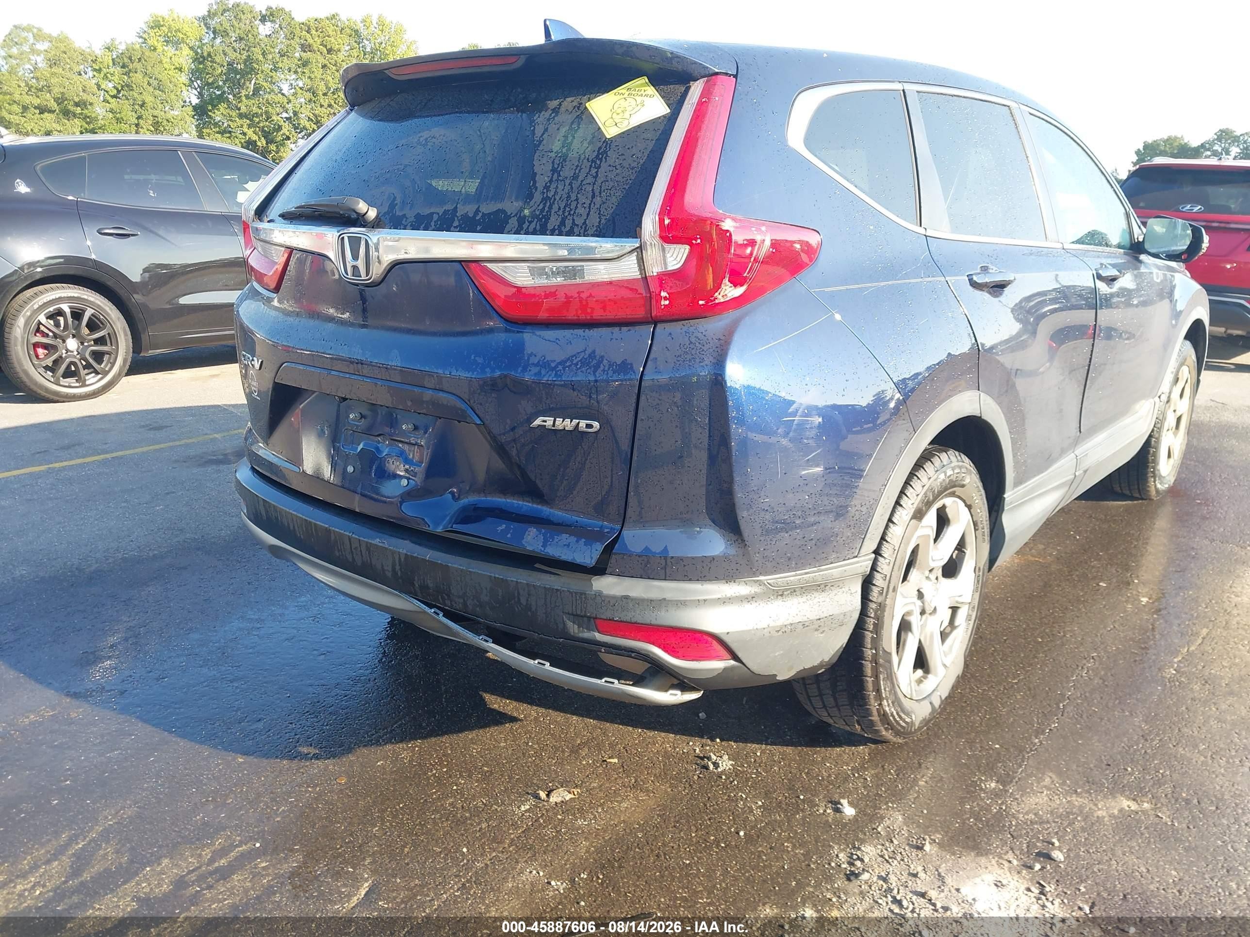 2017 Honda Cr-v Ex Blue vin: 2HKRW2H55HH682860