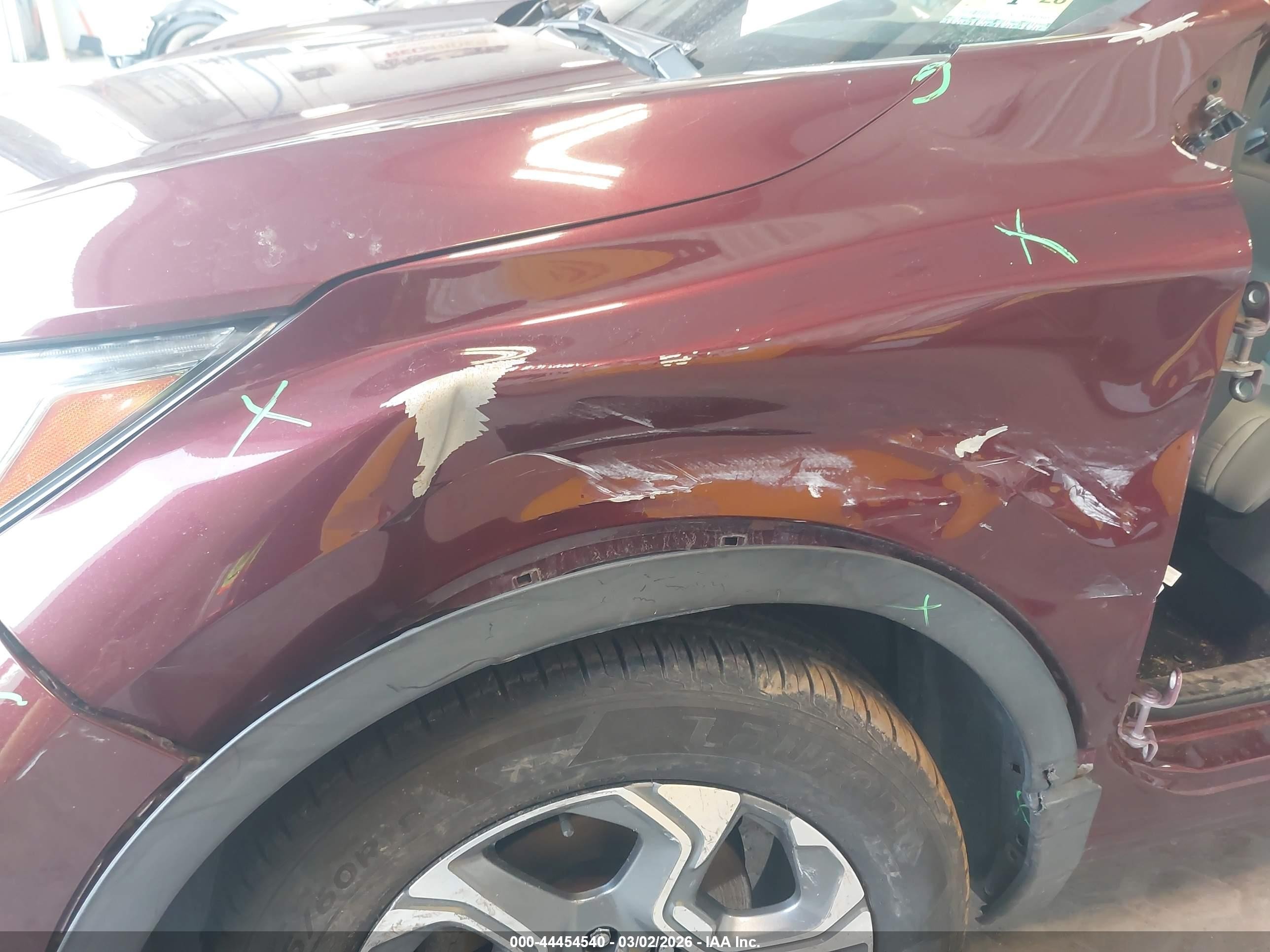 2019 Honda Cr-v Ex Burgundy vin: 2HKRW2H55KH603503