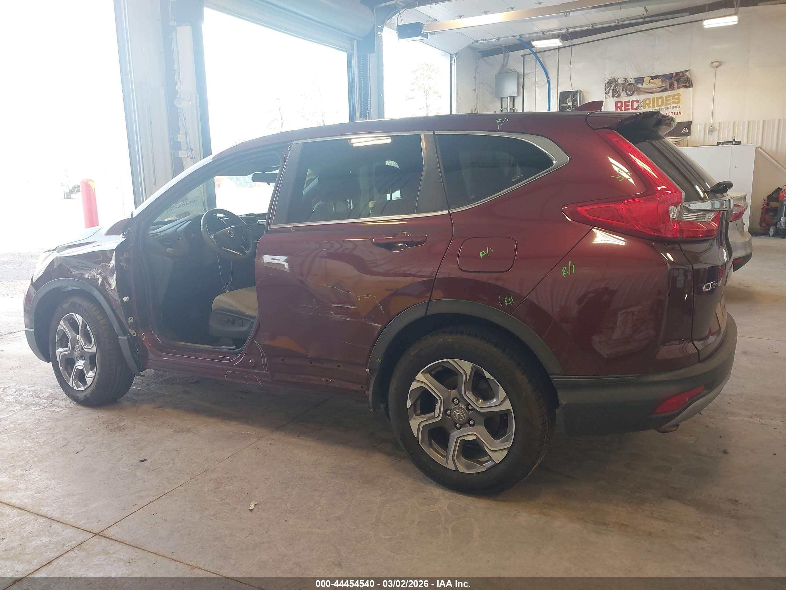 2019 Honda Cr-v Ex Burgundy vin: 2HKRW2H55KH603503
