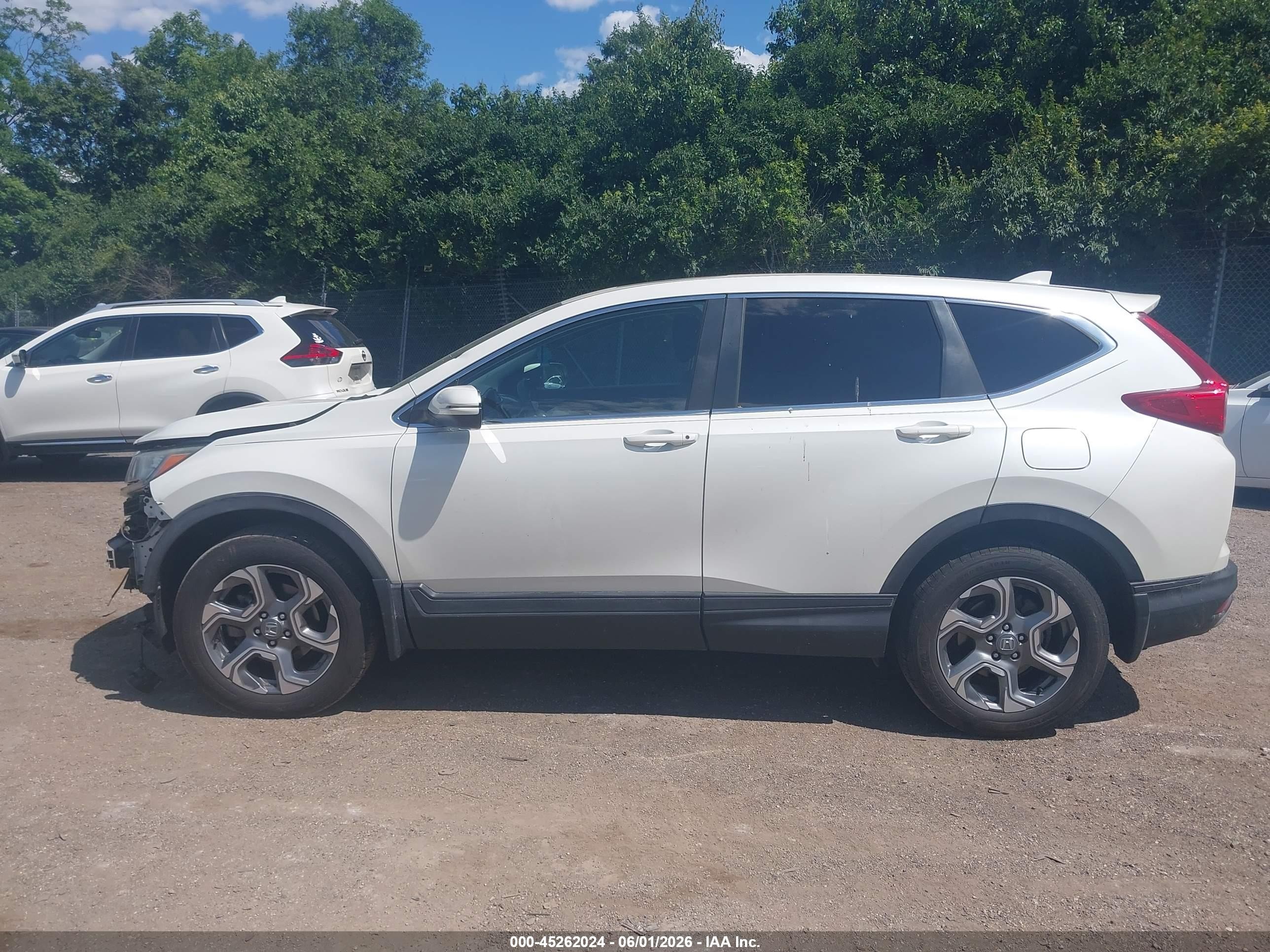 2017 Honda Cr-v Ex White vin: 2HKRW2H56HH673178