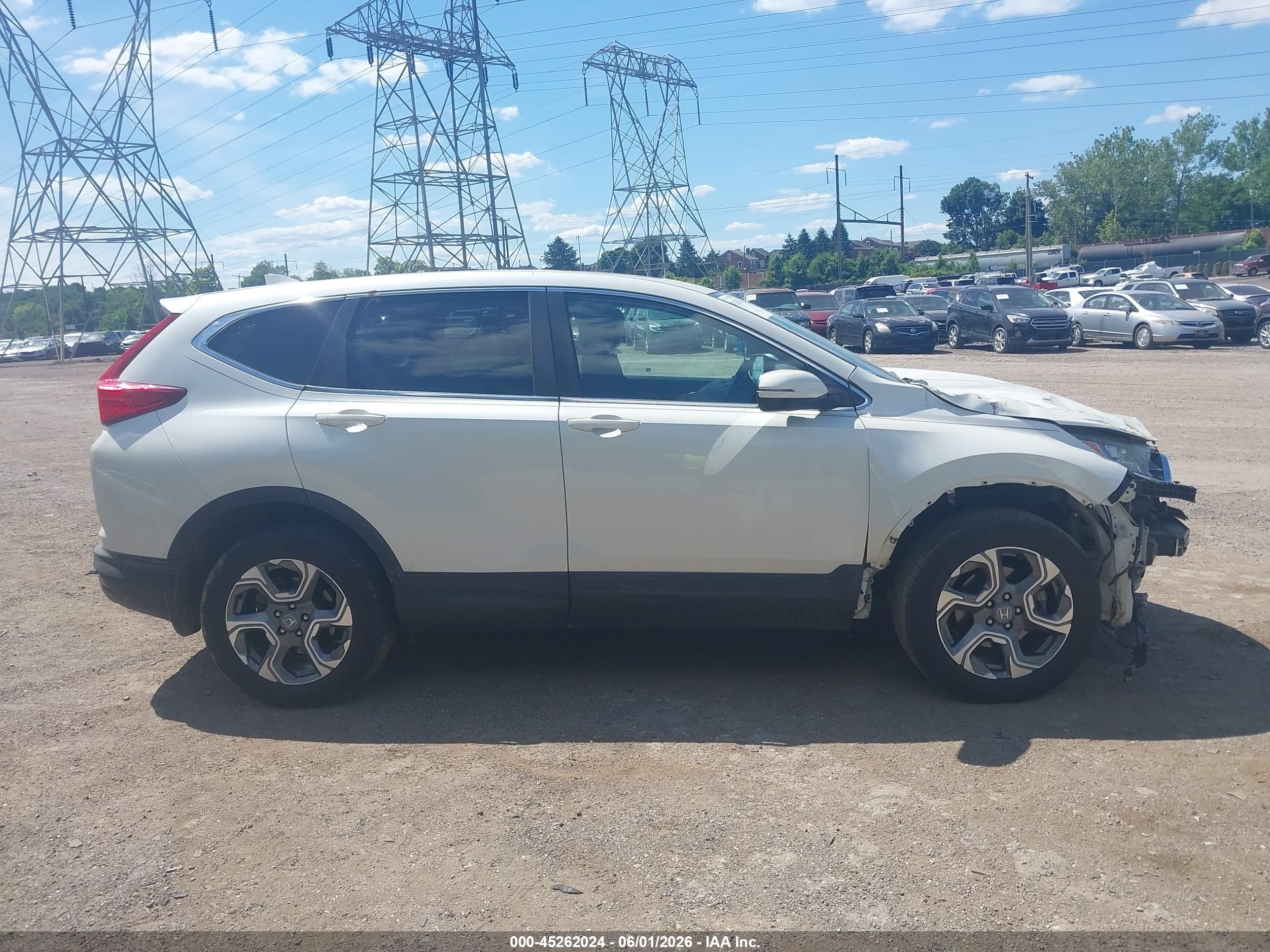 2017 Honda Cr-v Ex White vin: 2HKRW2H56HH673178