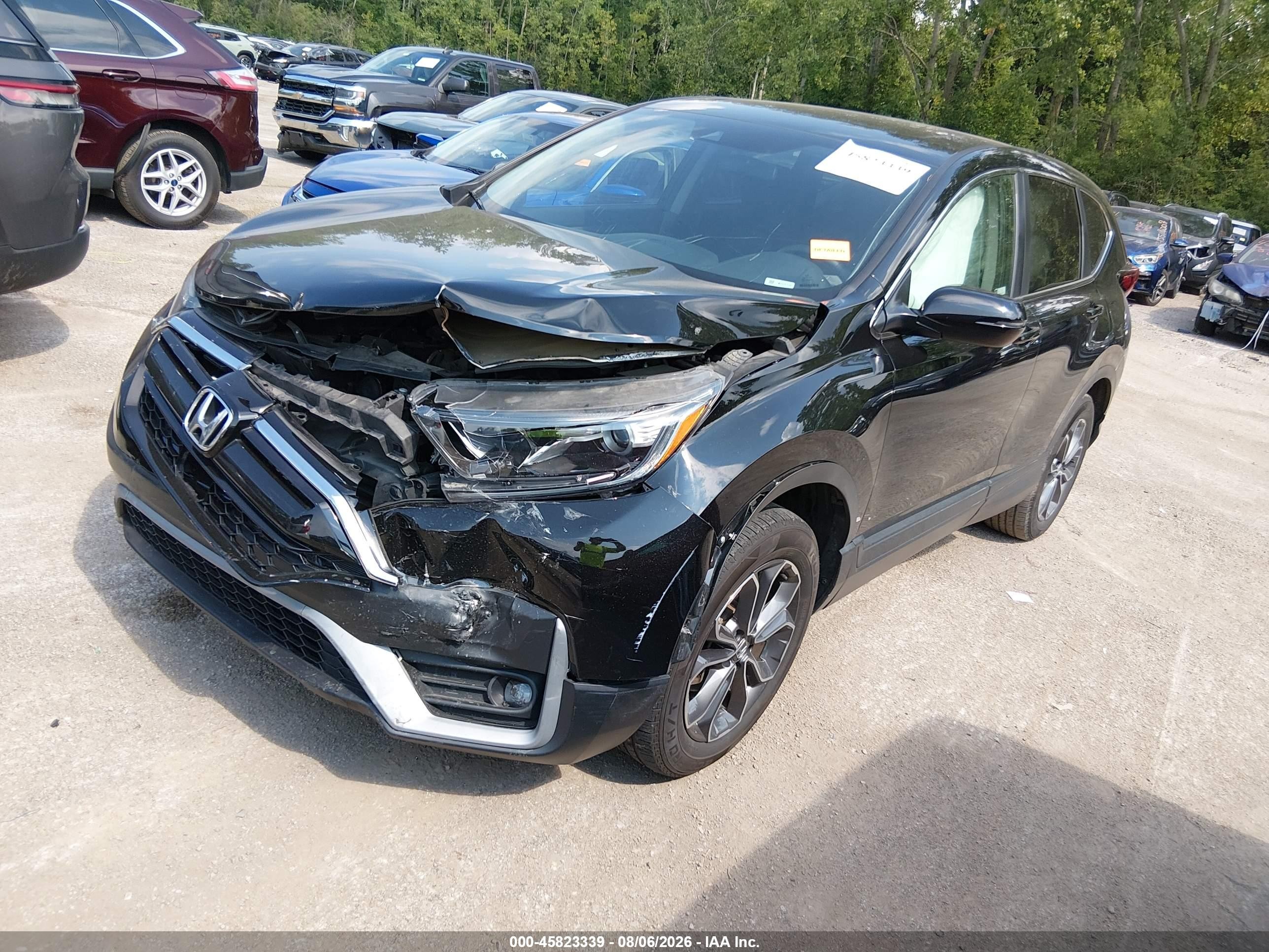 2022 Honda Cr-v Awd Ex Черный vin: 2HKRW2H56NH658384