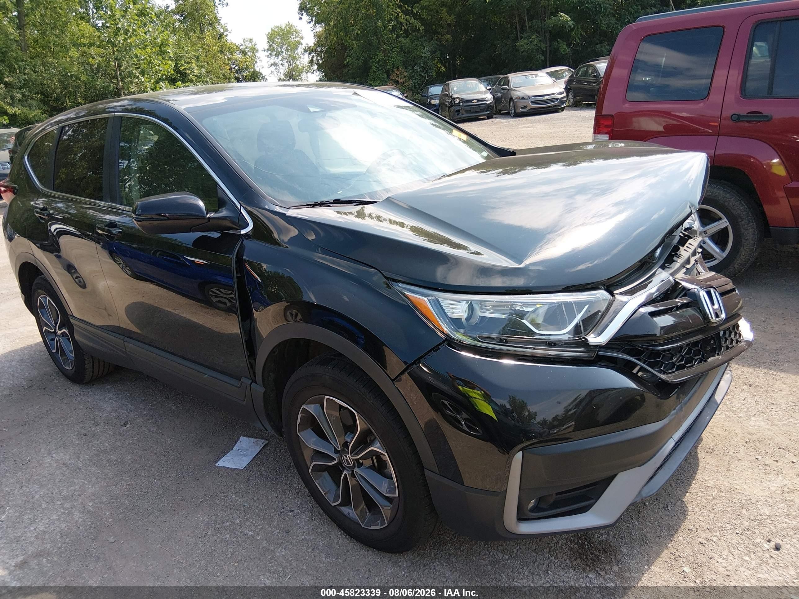 2022 Honda Cr-v Awd Ex Черный vin: 2HKRW2H56NH658384
