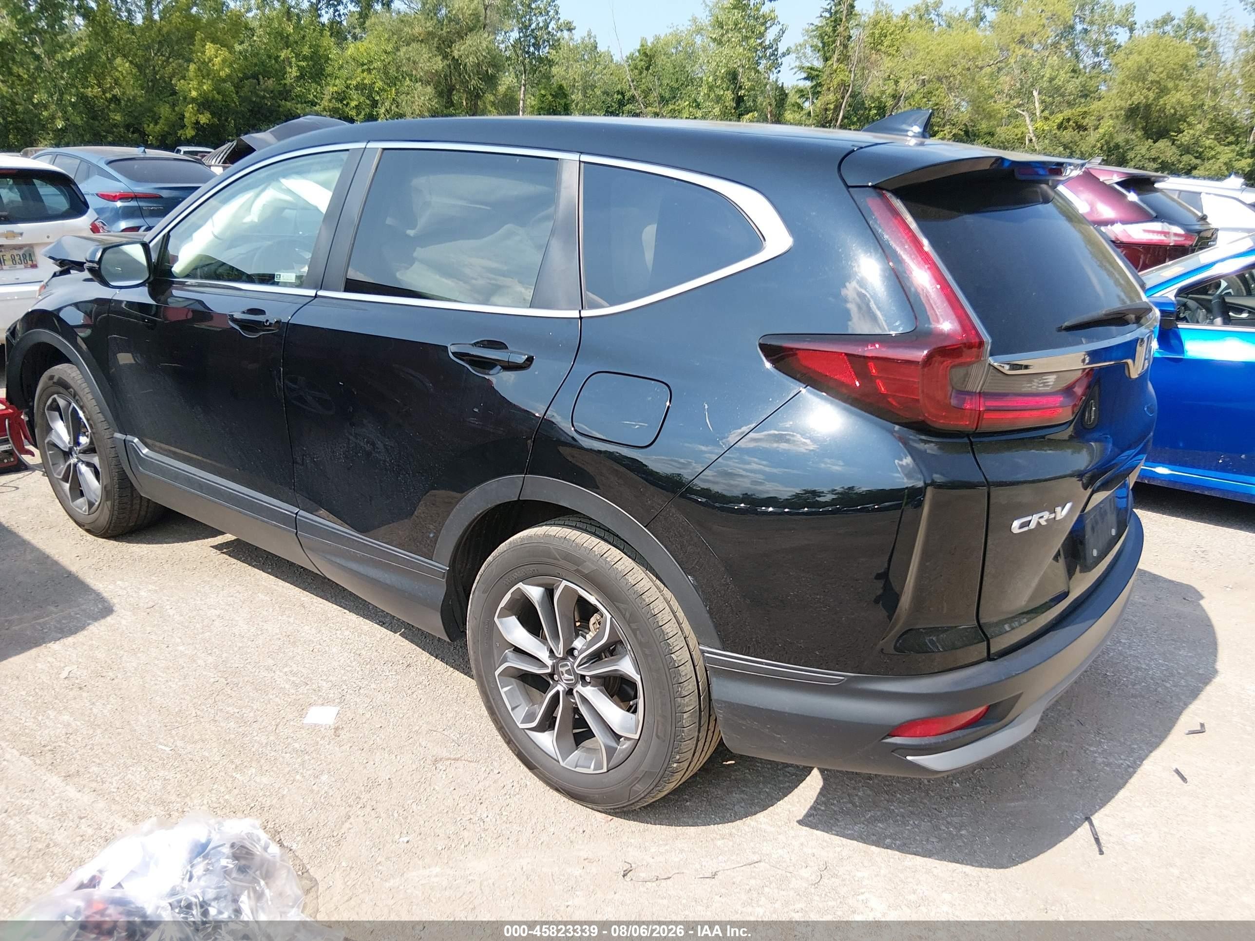 2022 Honda Cr-v Awd Ex Черный vin: 2HKRW2H56NH658384