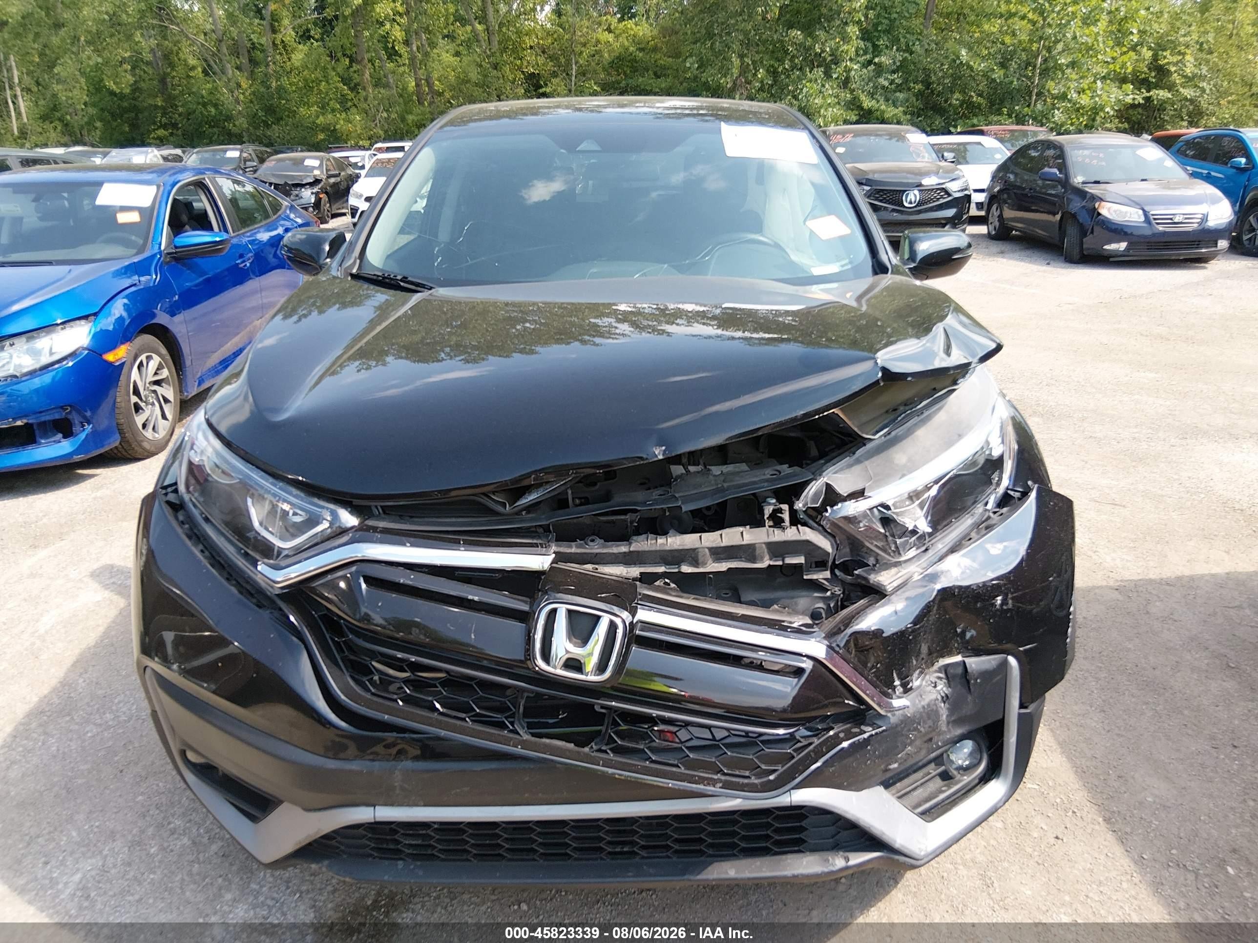 2022 Honda Cr-v Awd Ex Черный vin: 2HKRW2H56NH658384