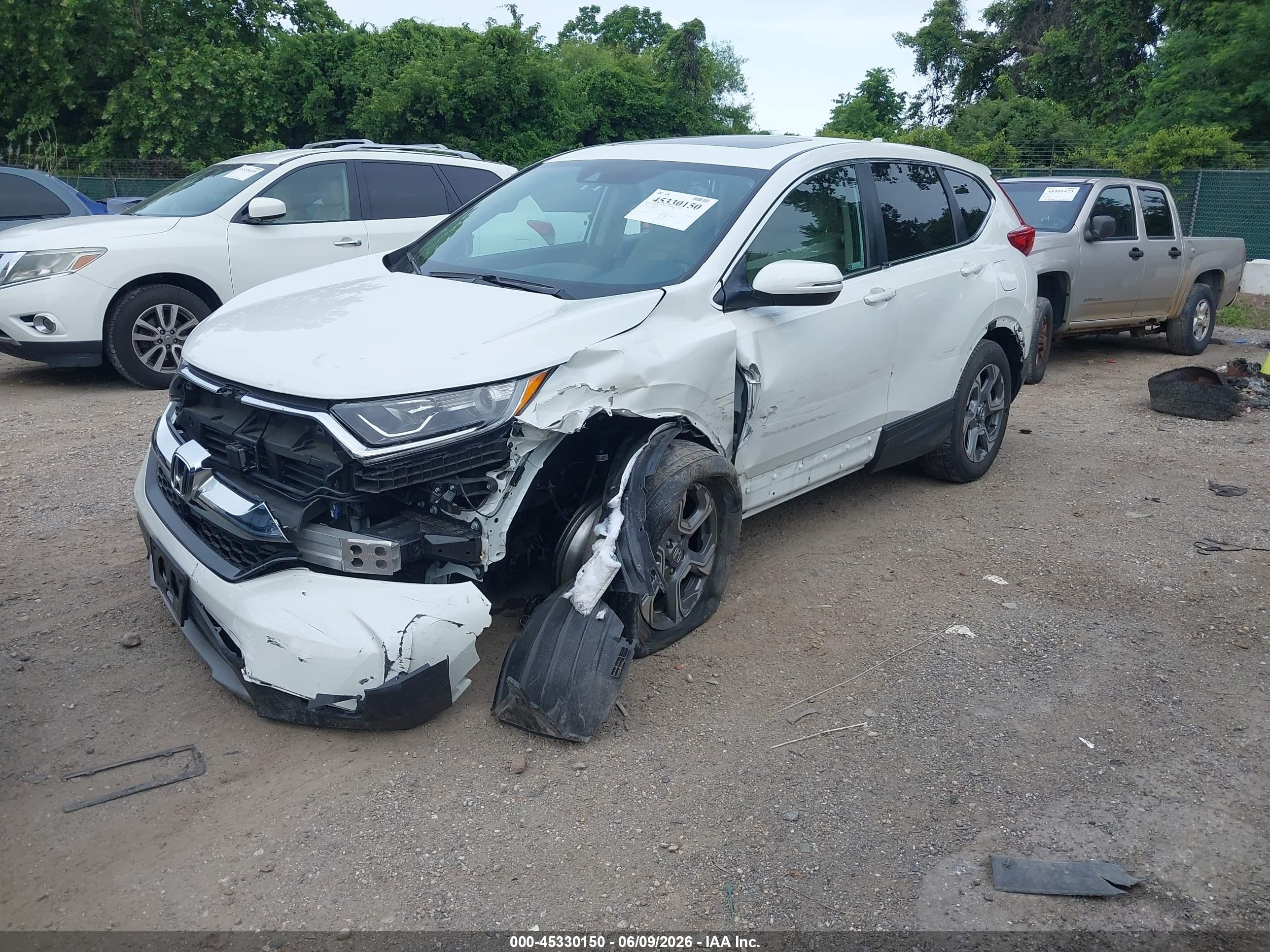 2018 Honda Cr-v Ex Белый vin: 2HKRW2H57JH683207