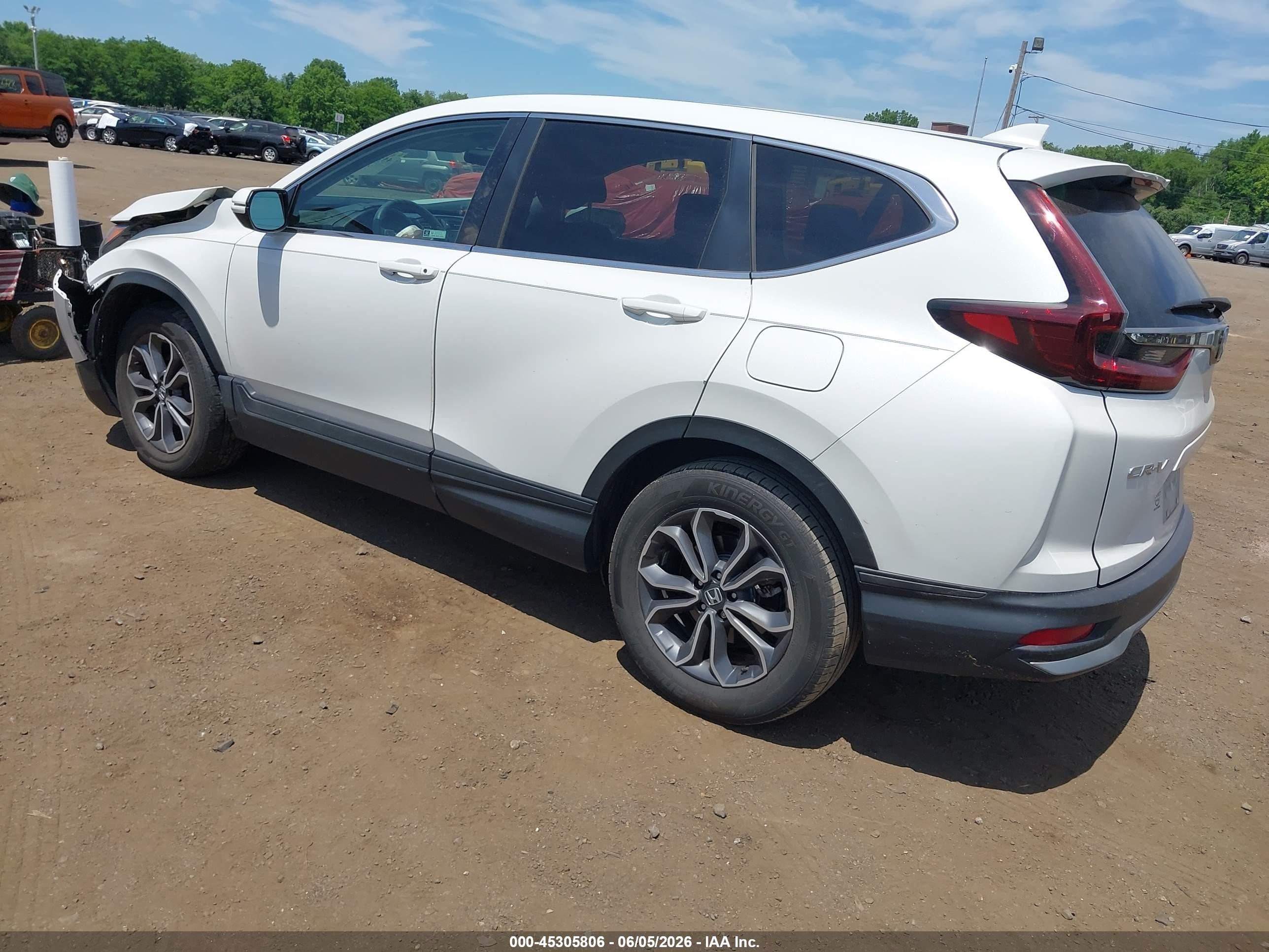 2022 Honda Cr-v Awd Ex White vin: 2HKRW2H57NH669328