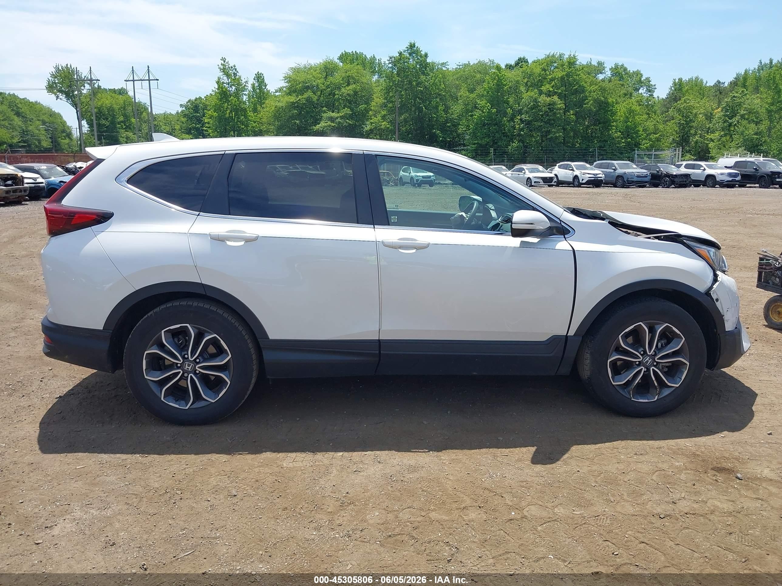 2022 Honda Cr-v Awd Ex White vin: 2HKRW2H57NH669328
