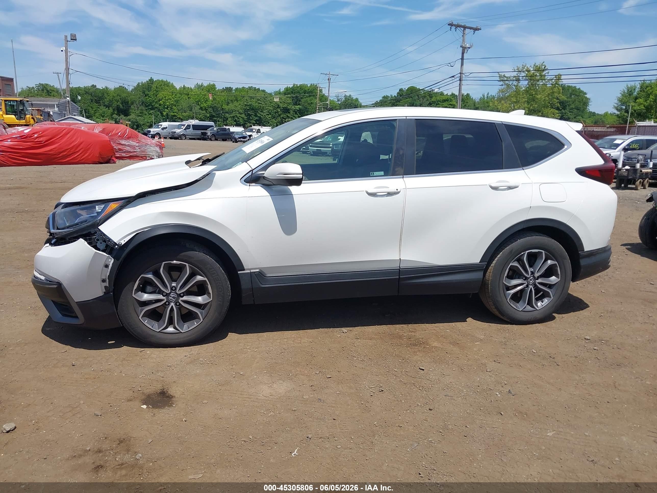 2022 Honda Cr-v Awd Ex White vin: 2HKRW2H57NH669328