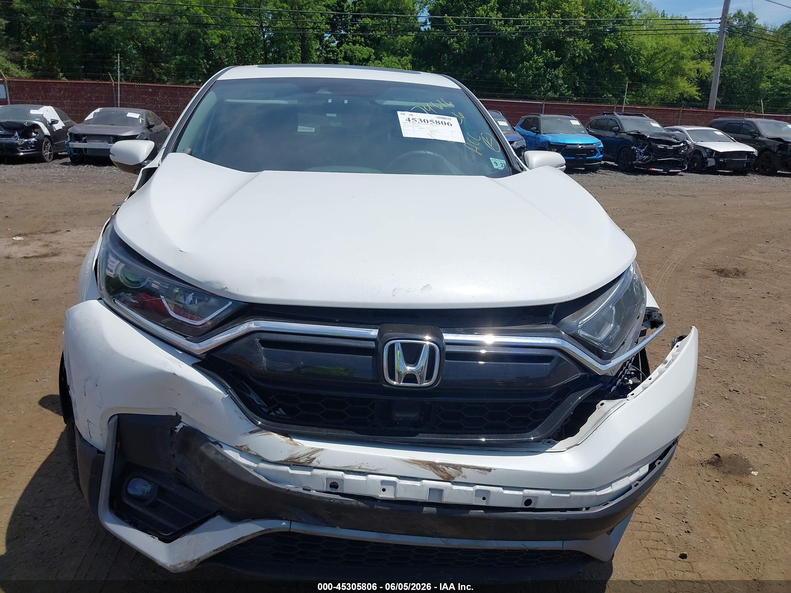 2022 Honda Cr-v Awd Ex White vin: 2HKRW2H57NH669328