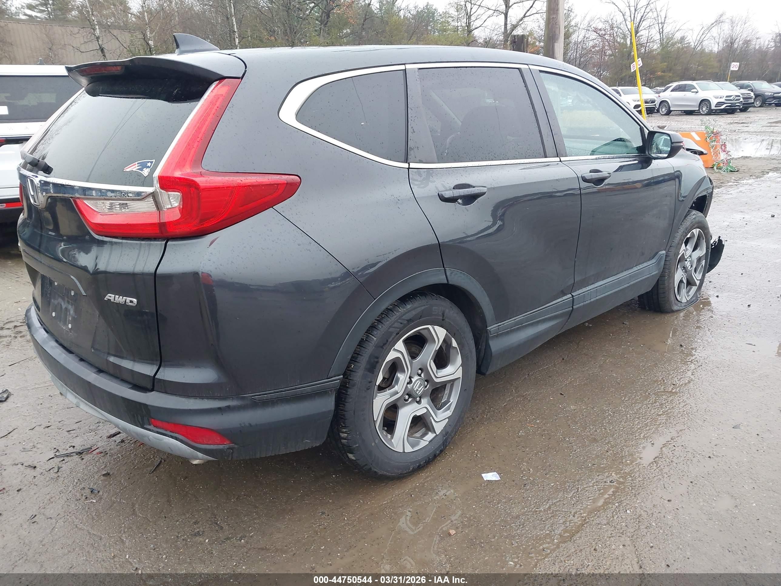 2017 Honda Cr-v Ex Gray vin: 2HKRW2H58HH685736