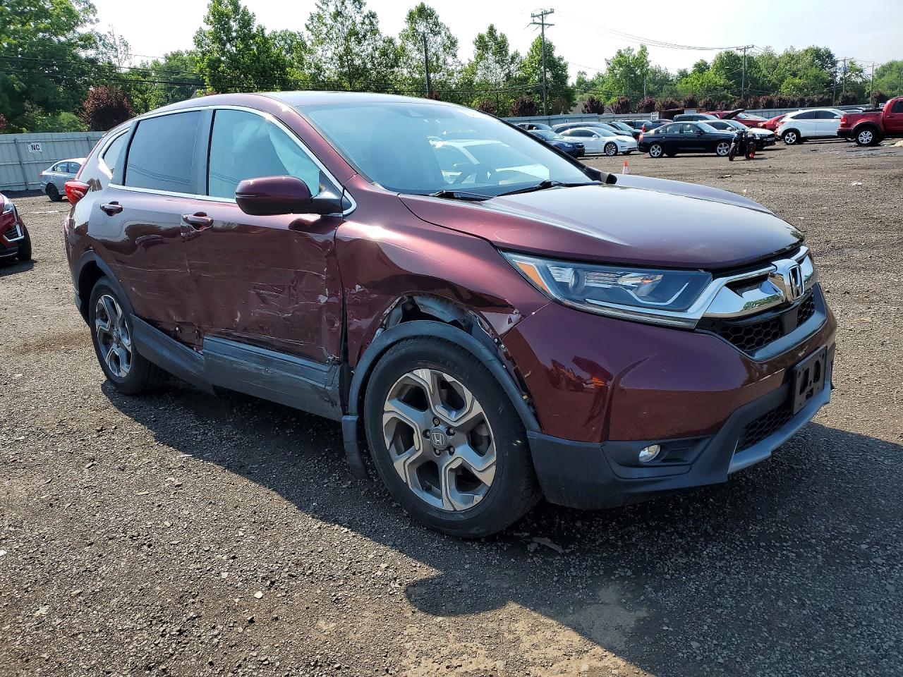 2019 Honda Cr-v Ex Burgundy vin: 2HKRW2H58KH645759