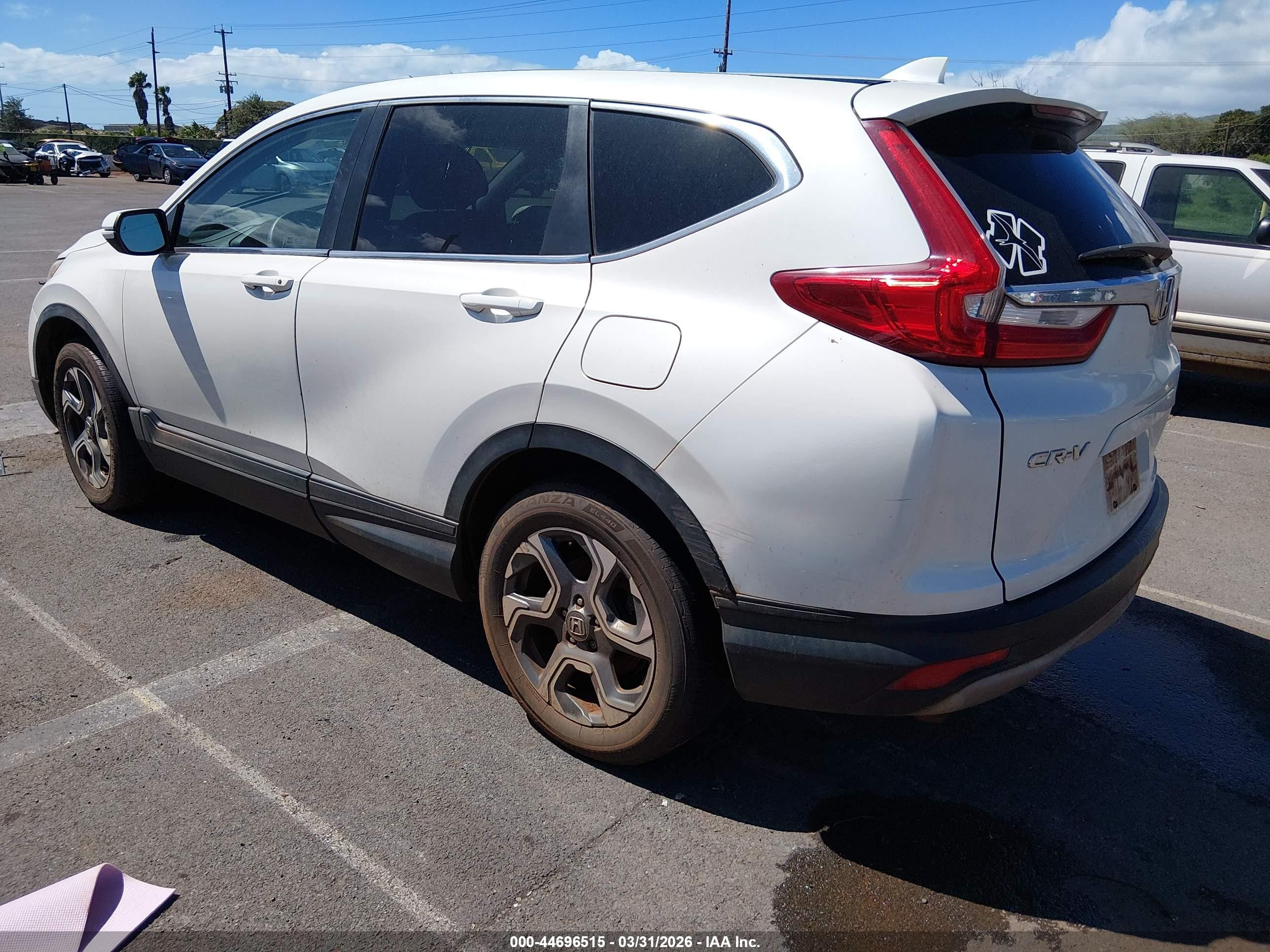 2018 Honda Cr-v Ex White vin: 2HKRW2H59JH637779