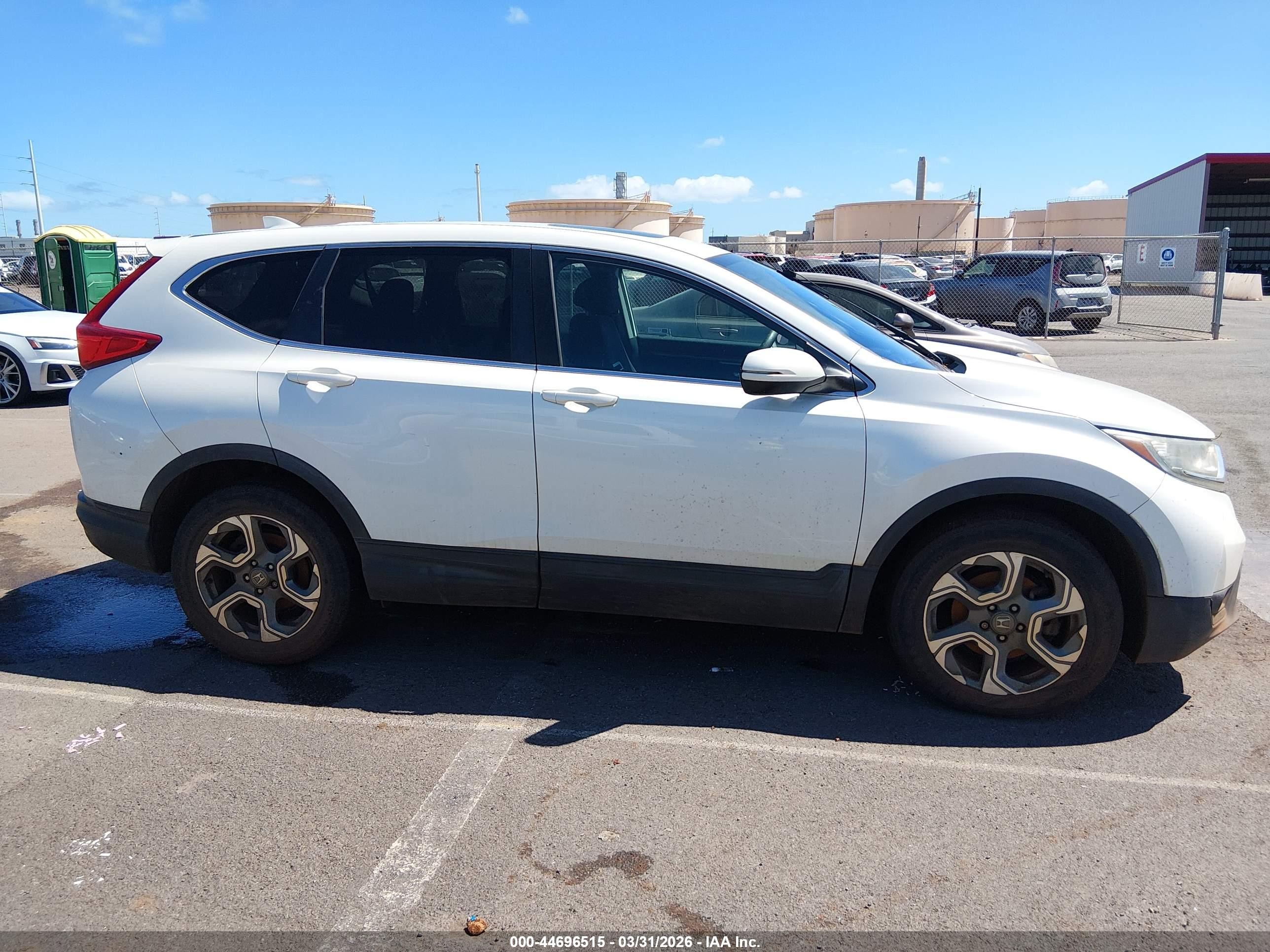 2018 Honda Cr-v Ex White vin: 2HKRW2H59JH637779