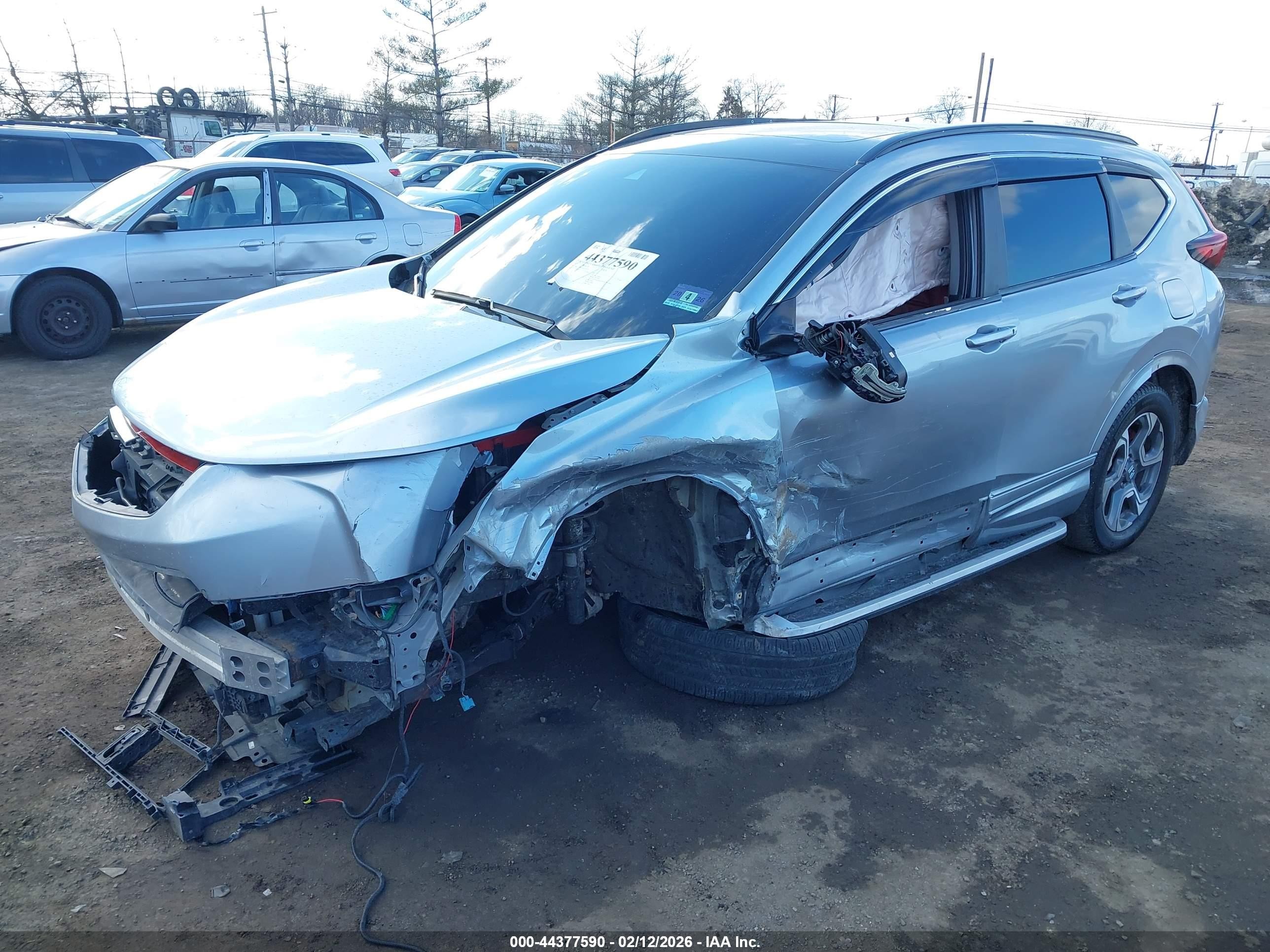 2017 Honda Cr-v Ex Light Blue vin: 2HKRW2H5XHH616658