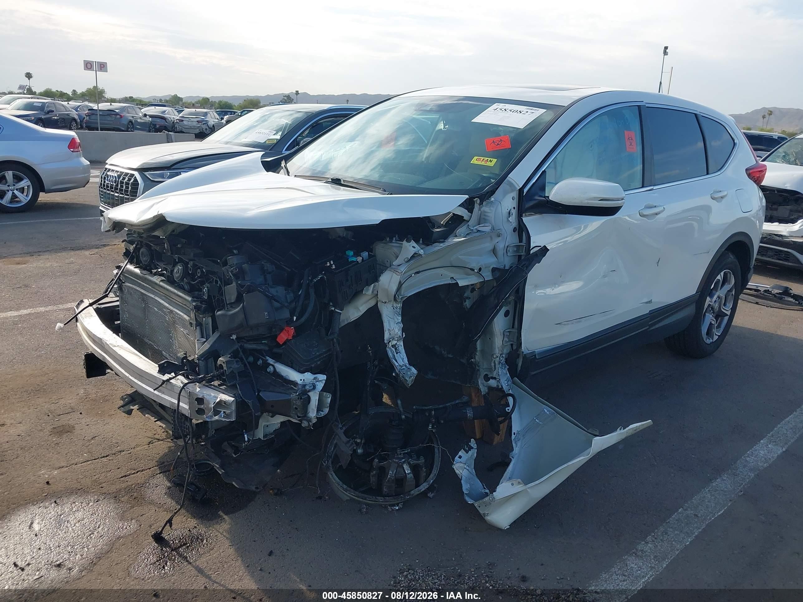 2018 Honda Cr-v Ex-l/ex-l Navi White vin: 2HKRW2H80JH657767