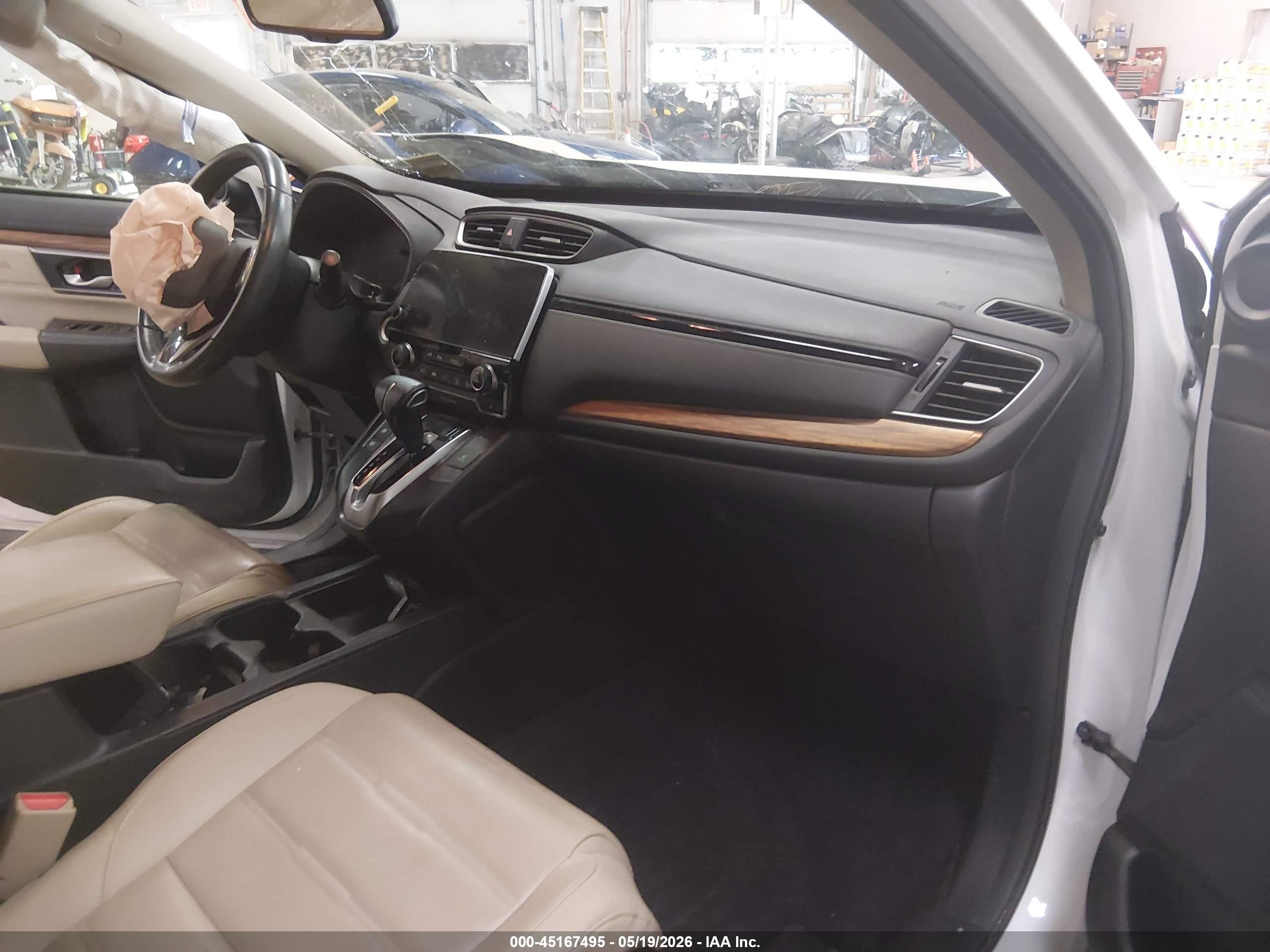 2019 Honda Cr-v Ex-l White vin: 2HKRW2H80KH672187