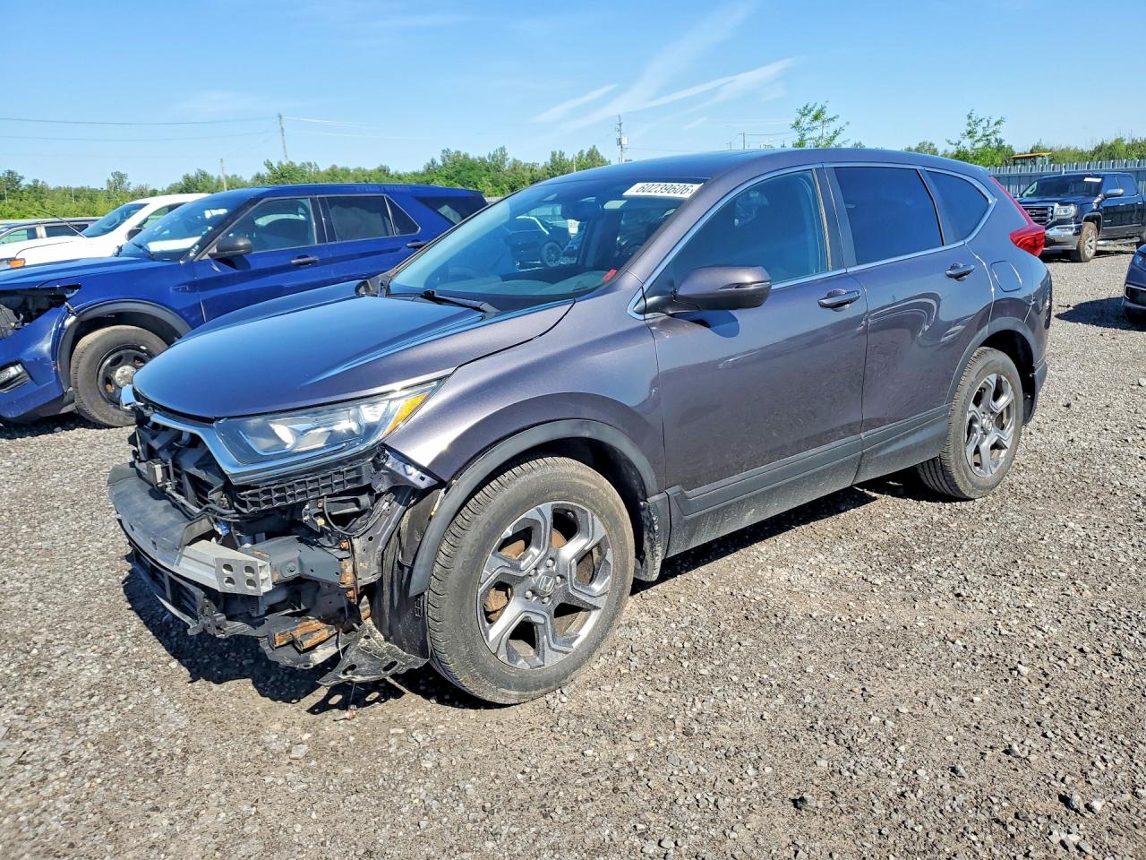 2019 Honda Cr-v Exl Gray vin: 2HKRW2H82KH118083