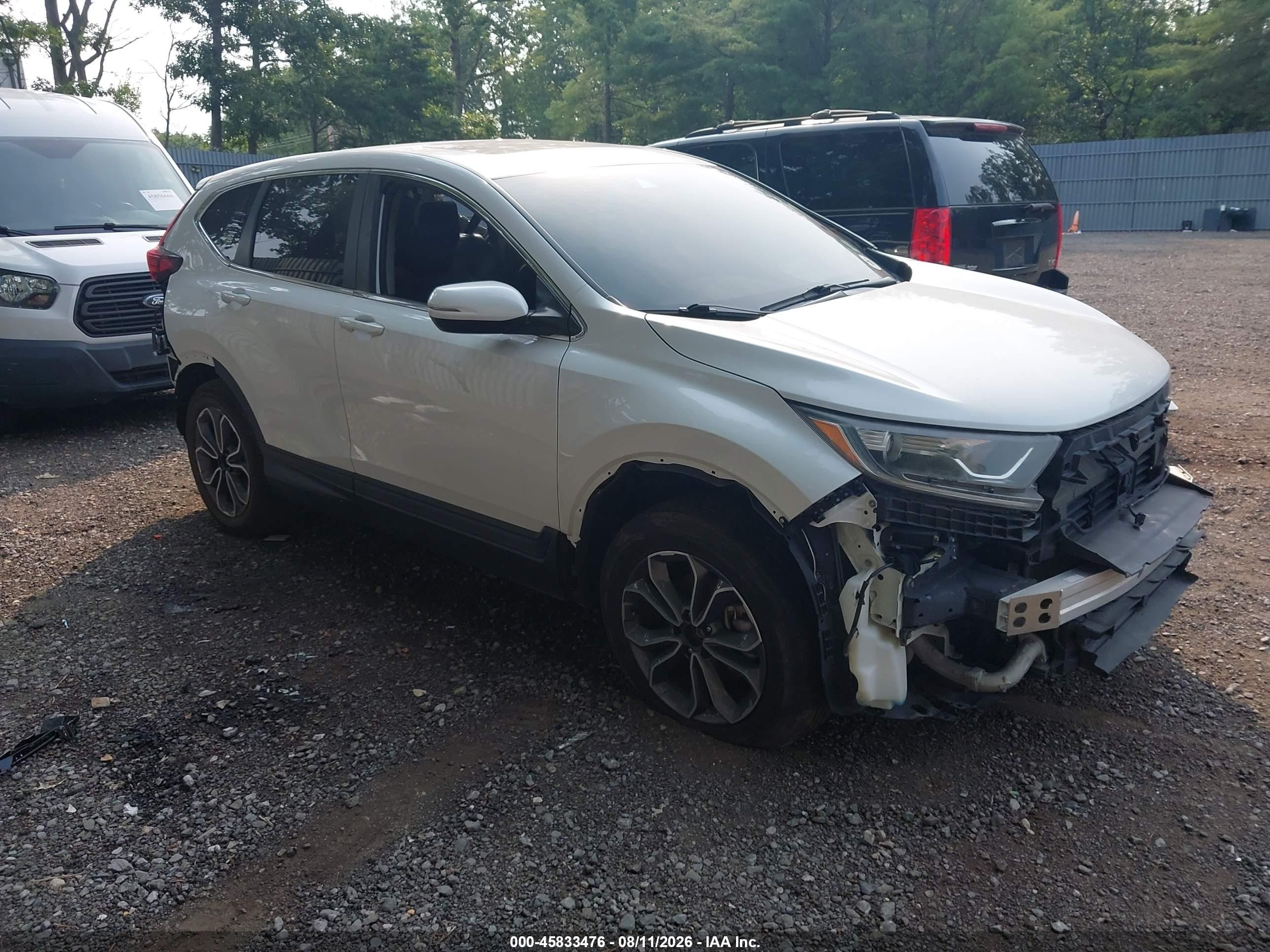 2020 Honda Cr-v Awd Ex-l White vin: 2HKRW2H82LH655098
