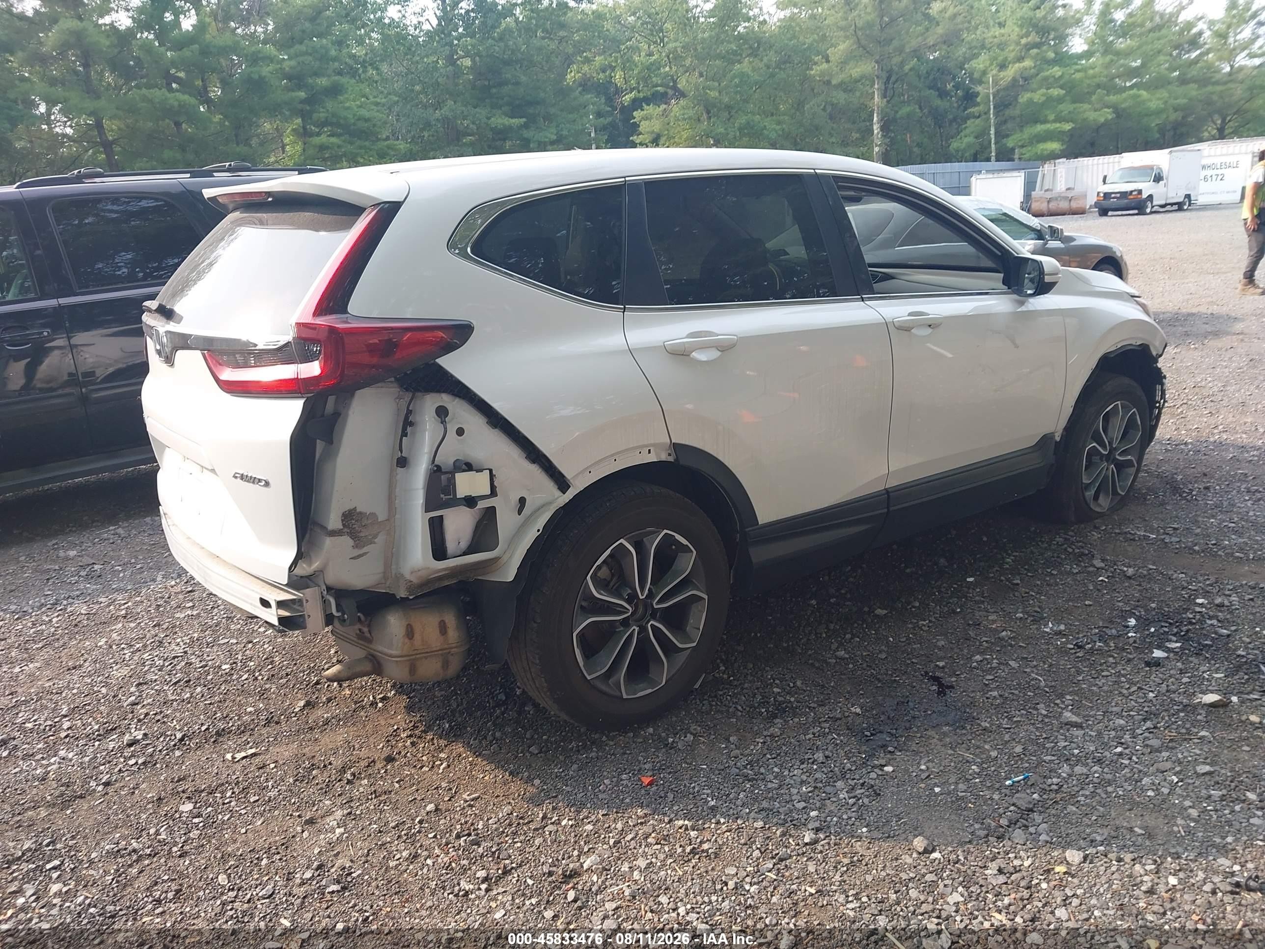 2020 Honda Cr-v Awd Ex-l White vin: 2HKRW2H82LH655098