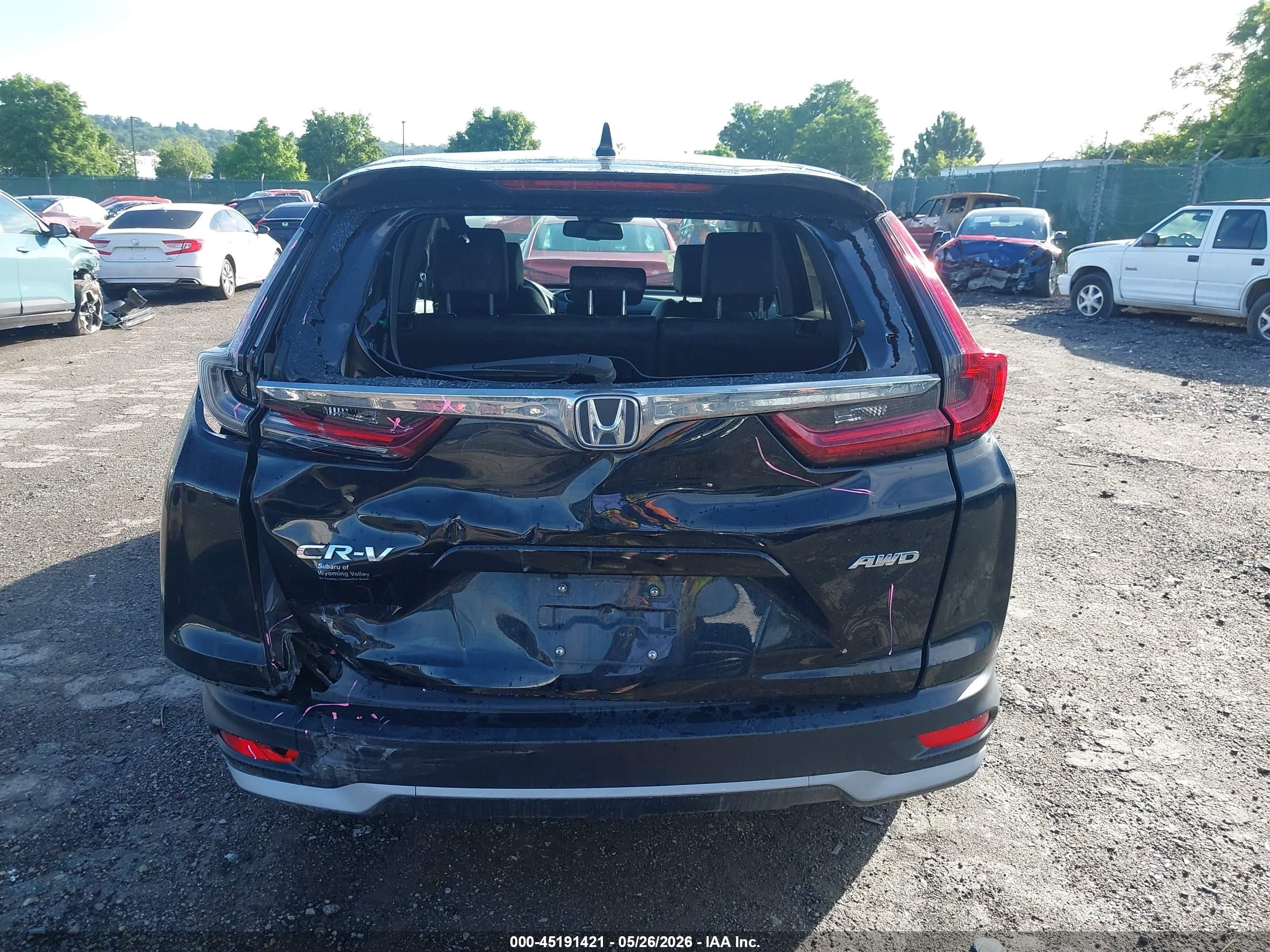 2020 Honda Cr-v Awd Ex-l Black vin: 2HKRW2H82LH690921