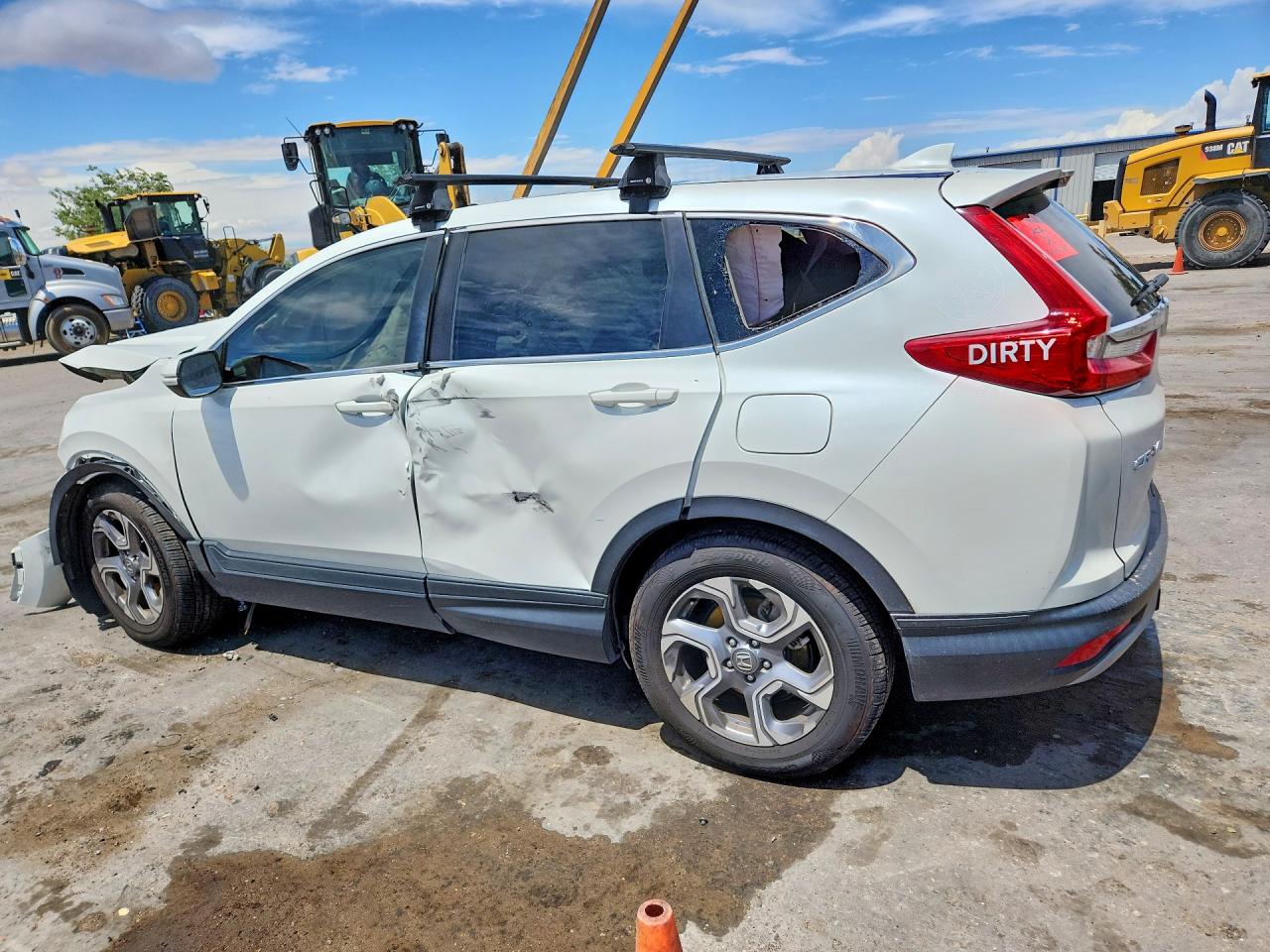 2018 Honda Cr-v Exl White vin: 2HKRW2H83JH659819