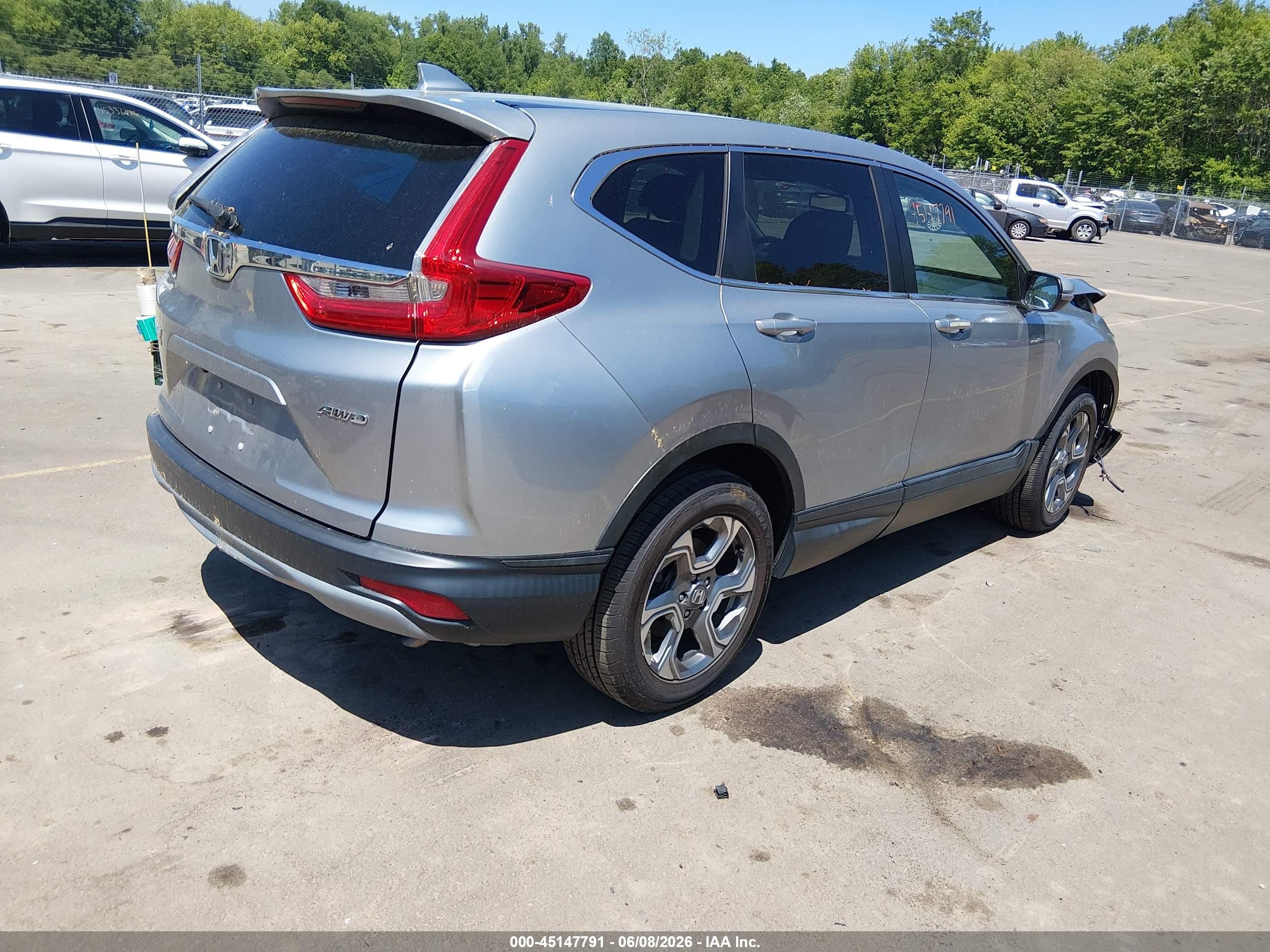 2019 Honda Cr-v Ex-l Silver vin: 2HKRW2H84KH632467
