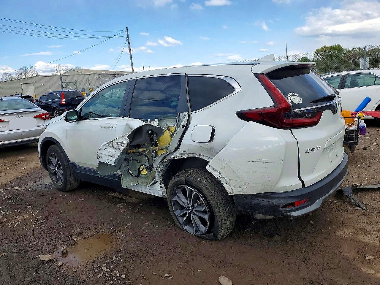 2022 Honda Cr-v Exl White vin: 2HKRW2H85NH659634