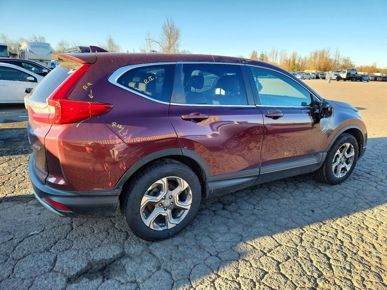 2017 Honda Cr-v Exl Burgundy vin: 2HKRW2H86HH645990