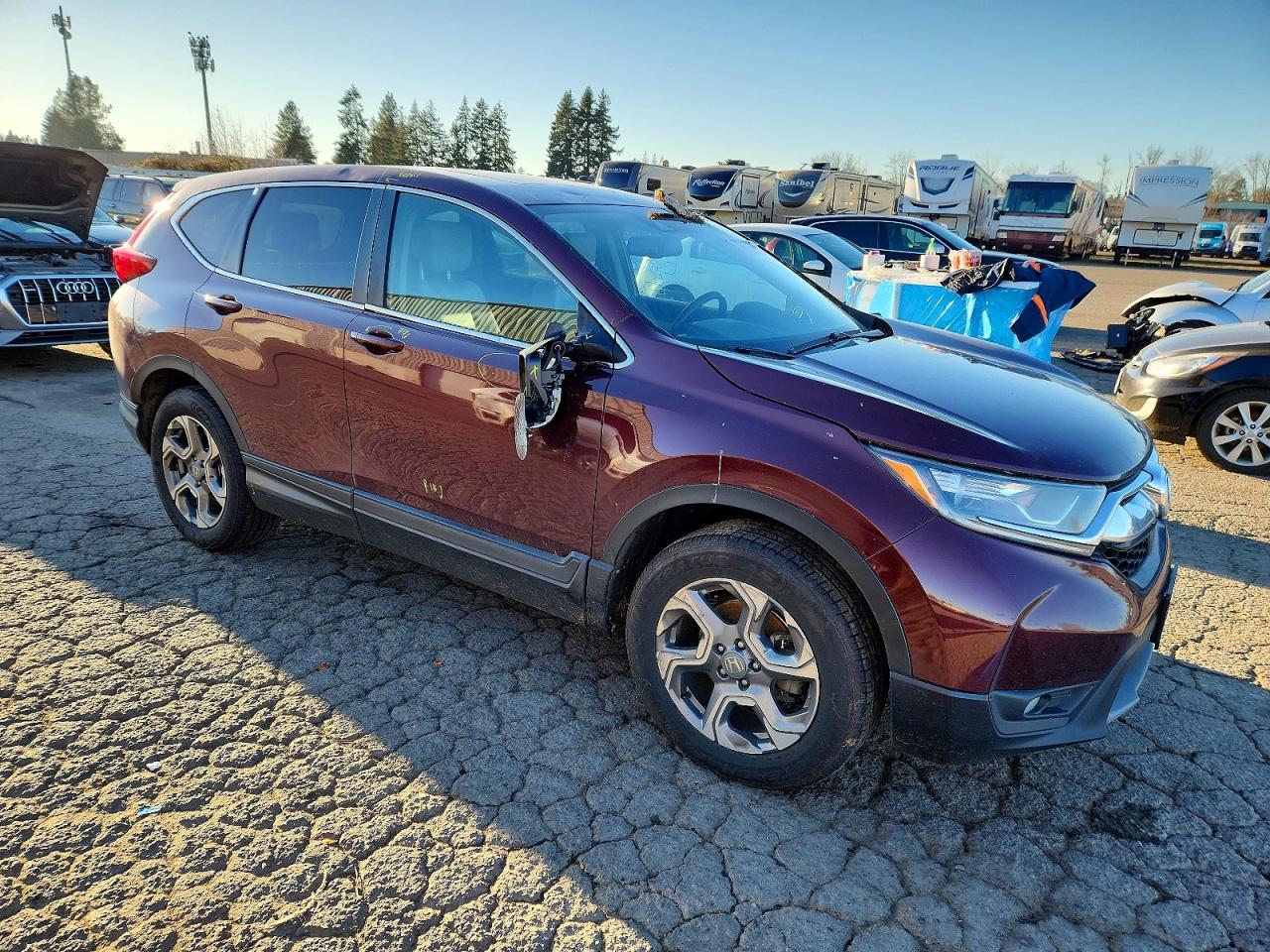 2017 Honda Cr-v Exl Burgundy vin: 2HKRW2H86HH645990
