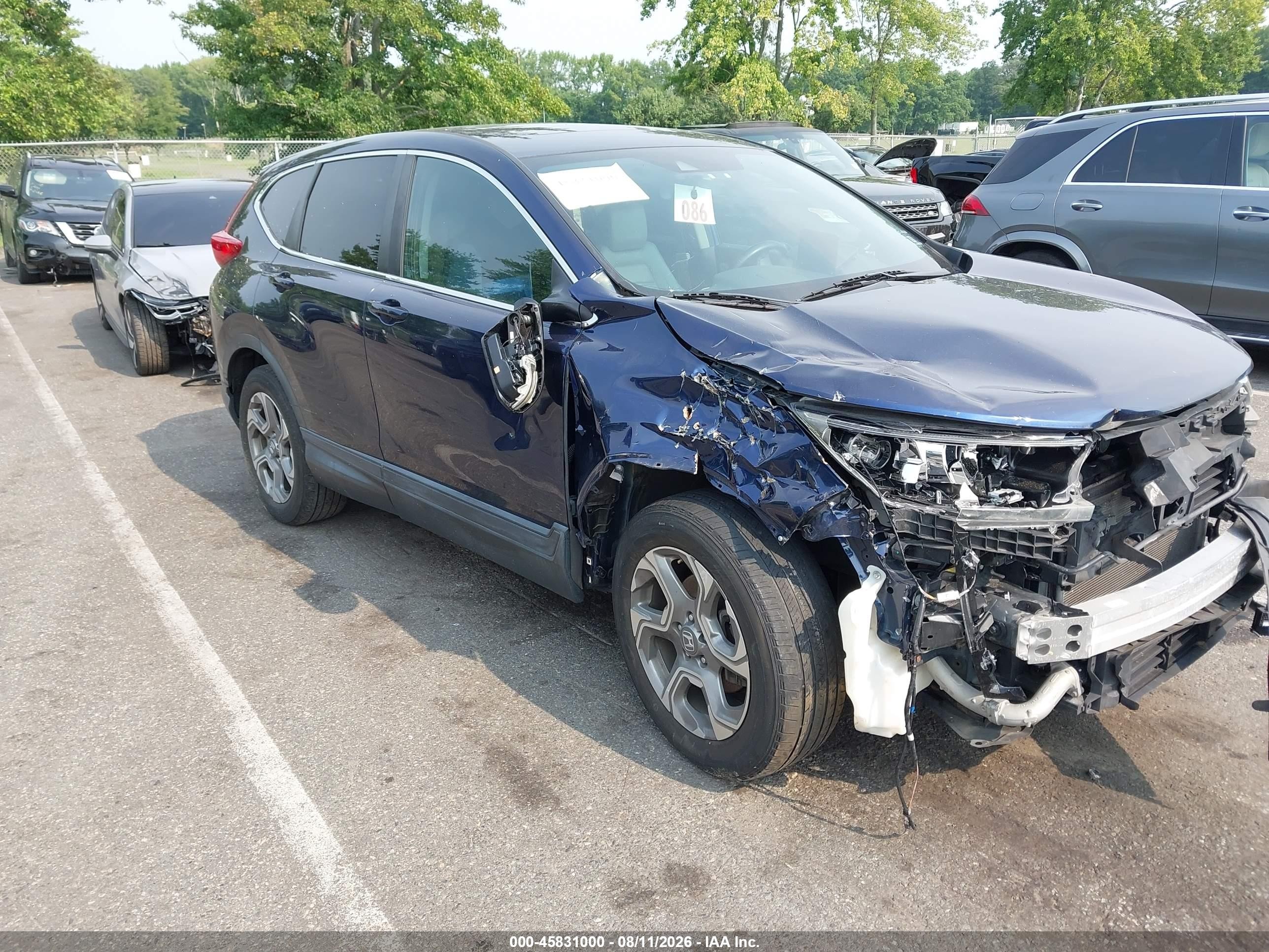 2017 Honda Cr-v Ex-l/ex-l Navi Dark Blue vin: 2HKRW2H86HH679301