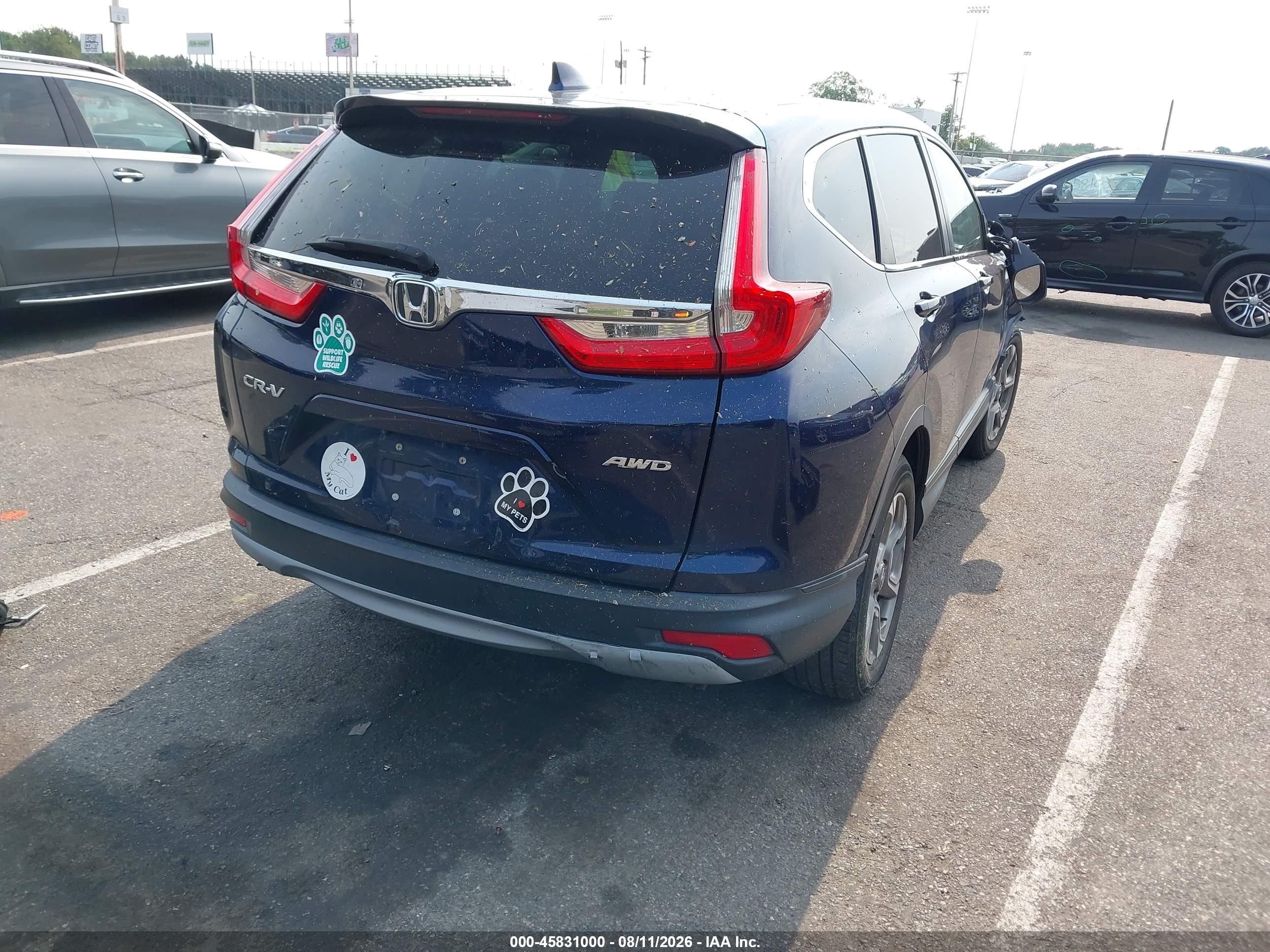 2017 Honda Cr-v Ex-l/ex-l Navi Dark Blue vin: 2HKRW2H86HH679301