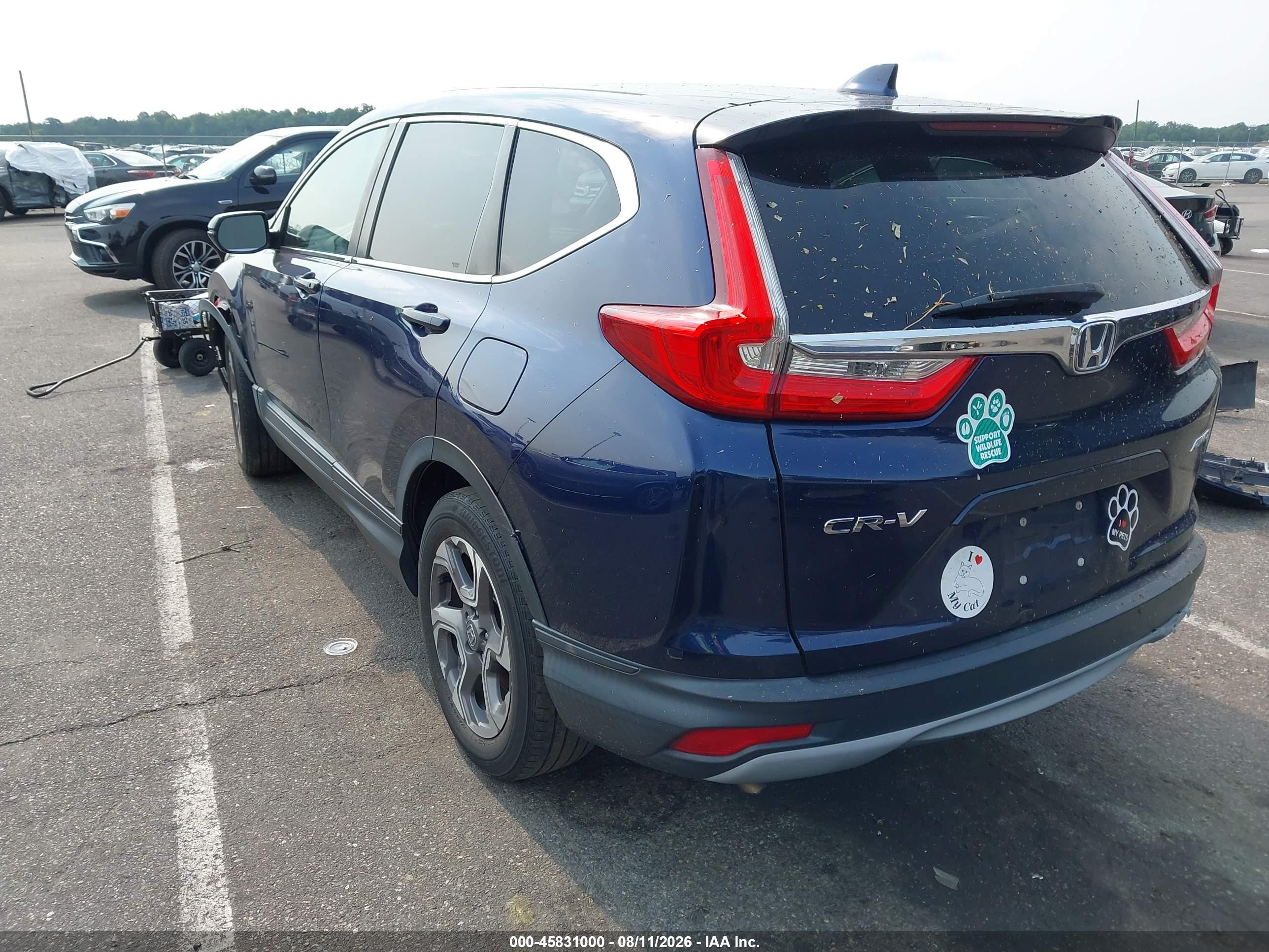 2017 Honda Cr-v Ex-l/ex-l Navi Dark Blue vin: 2HKRW2H86HH679301