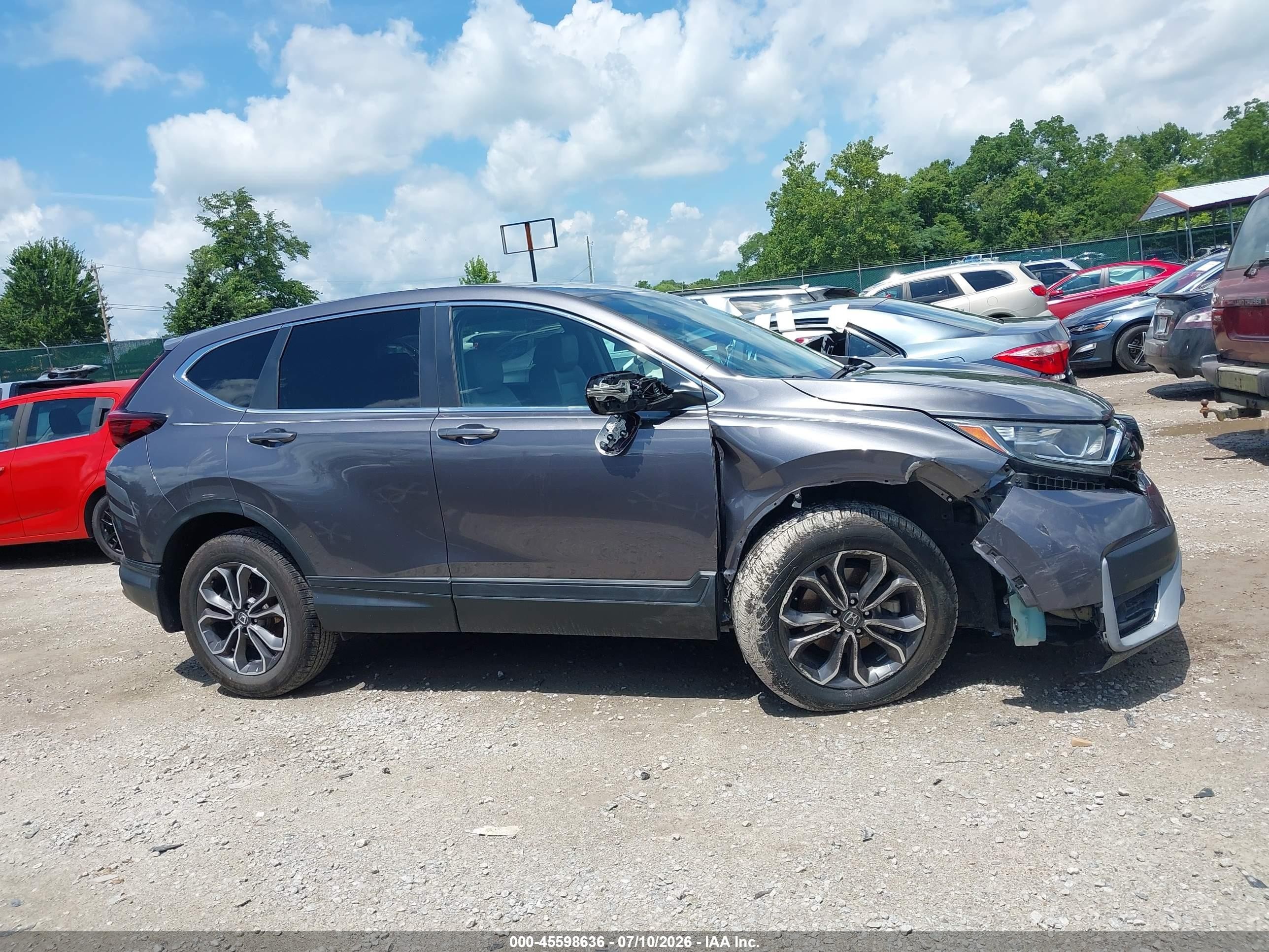 2020 Honda Cr-v Awd Ex-l Blue vin: 2HKRW2H8XLH611799