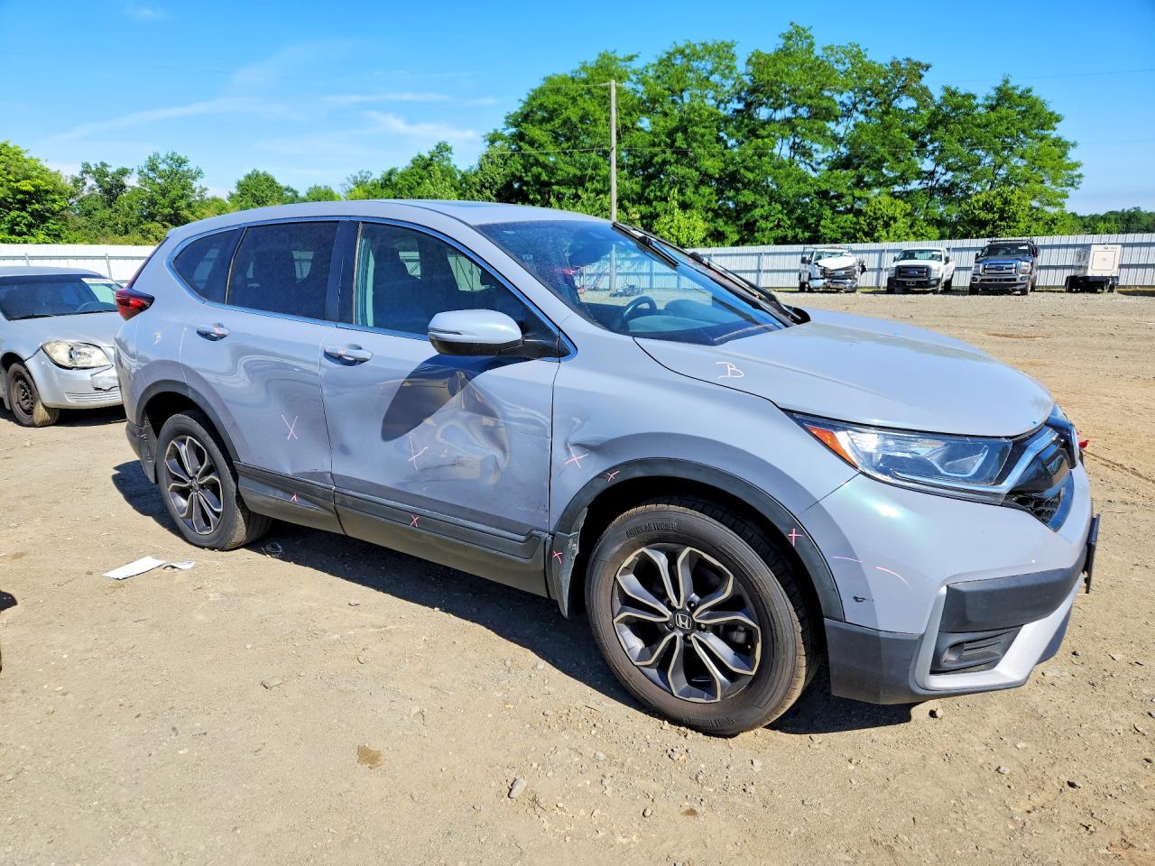 2022 Honda Cr-v Exl Blue vin: 2HKRW2H8XNH657247