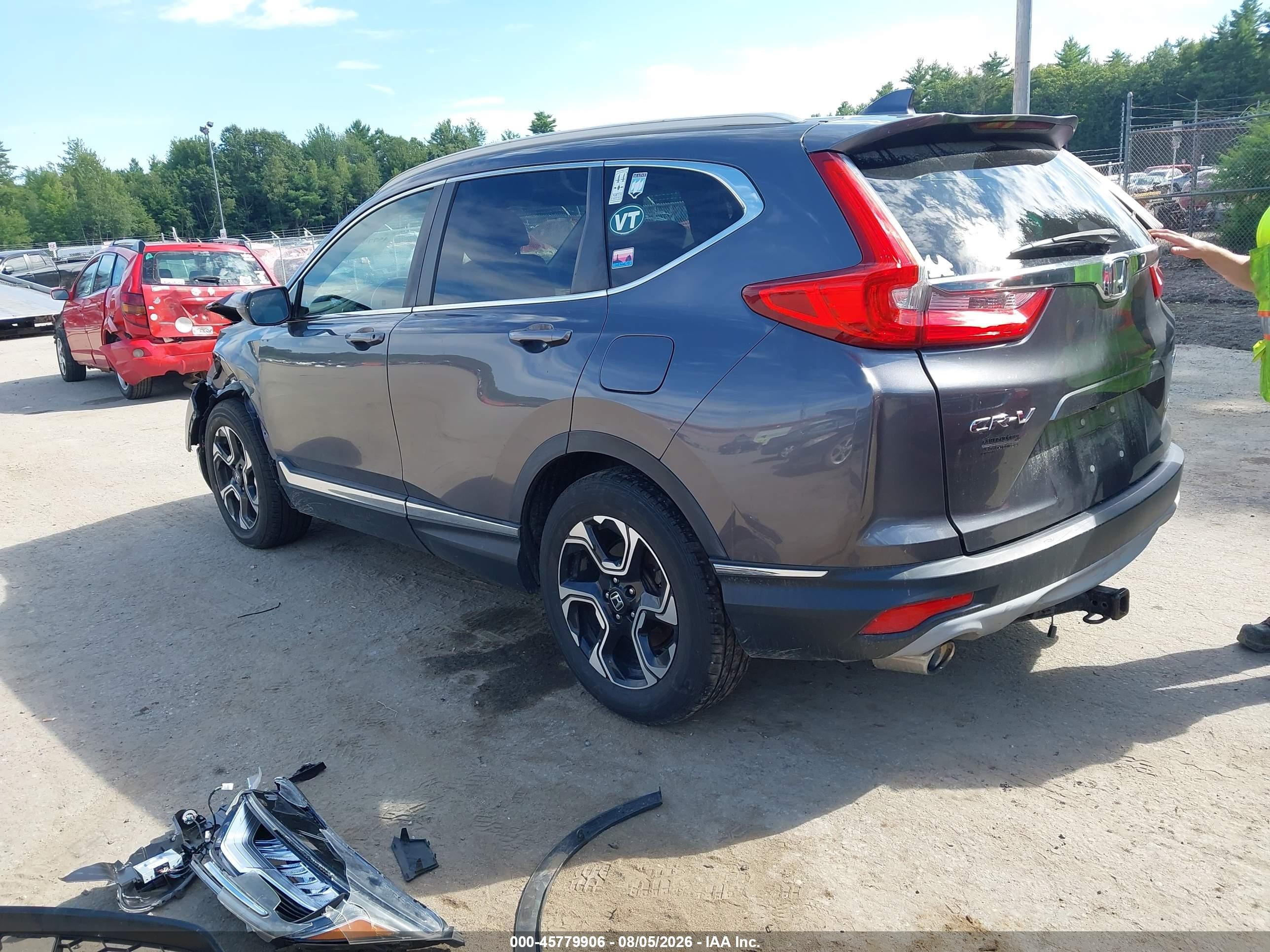 2017 Honda Cr-v Touring Gray vin: 2HKRW2H92HH628855