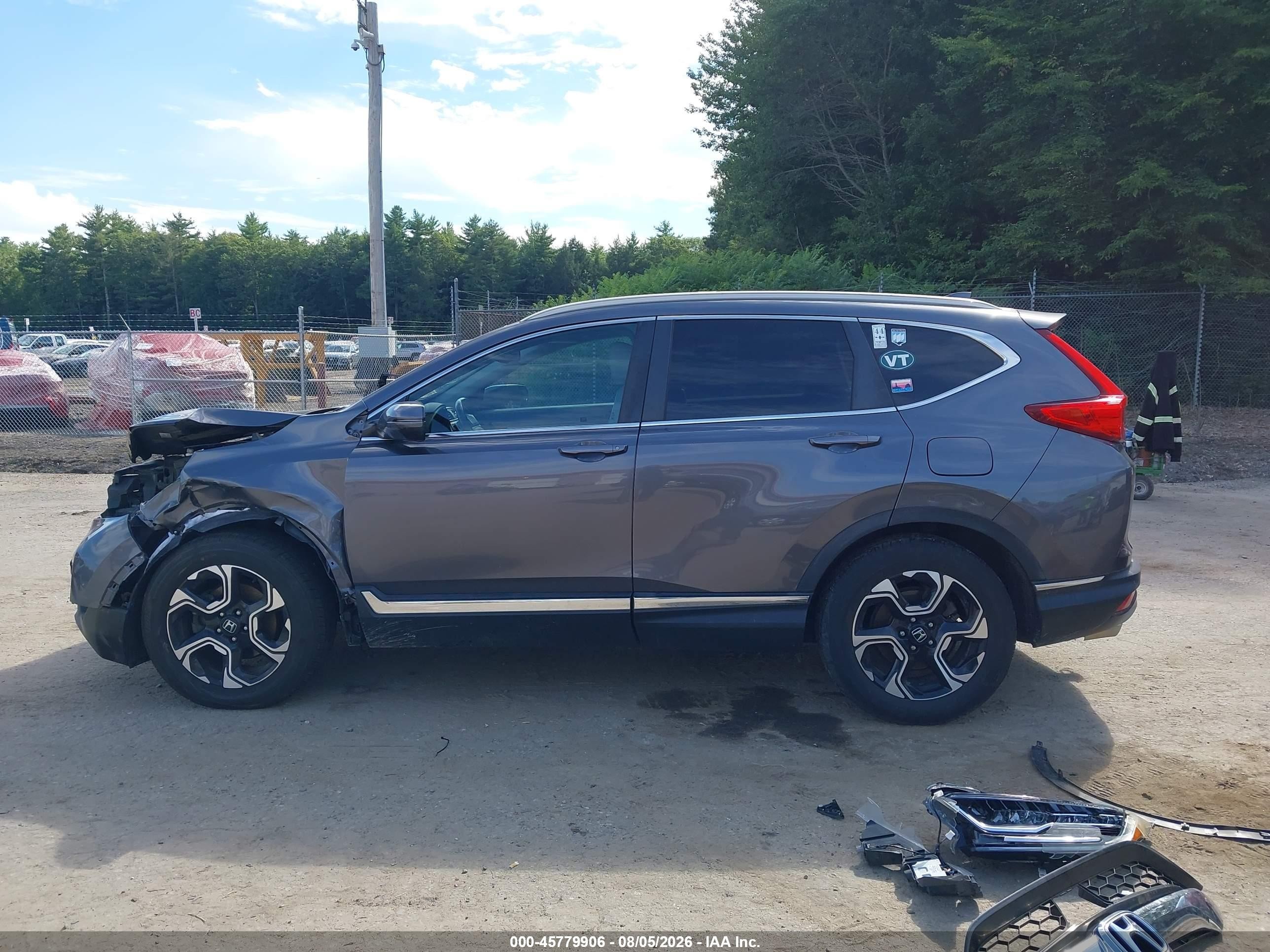 2017 Honda Cr-v Touring Gray vin: 2HKRW2H92HH628855