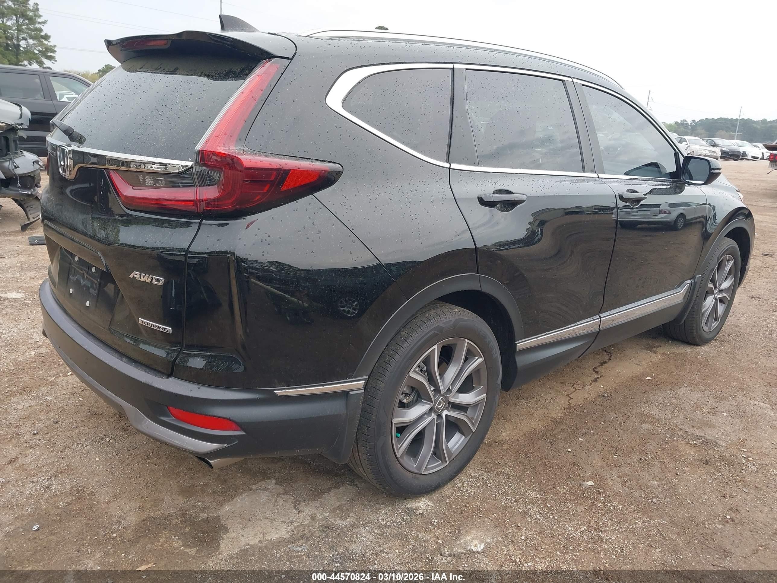 2022 Honda Cr-v Awd Touring Черный vin: 2HKRW2H92NH645991