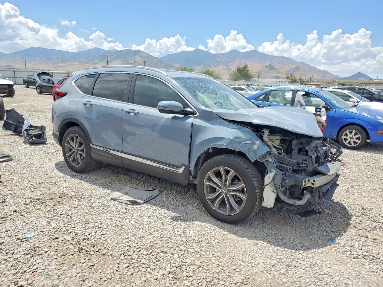 2021 Honda Cr-v Touring Blue vin: 2HKRW2H96MH644602