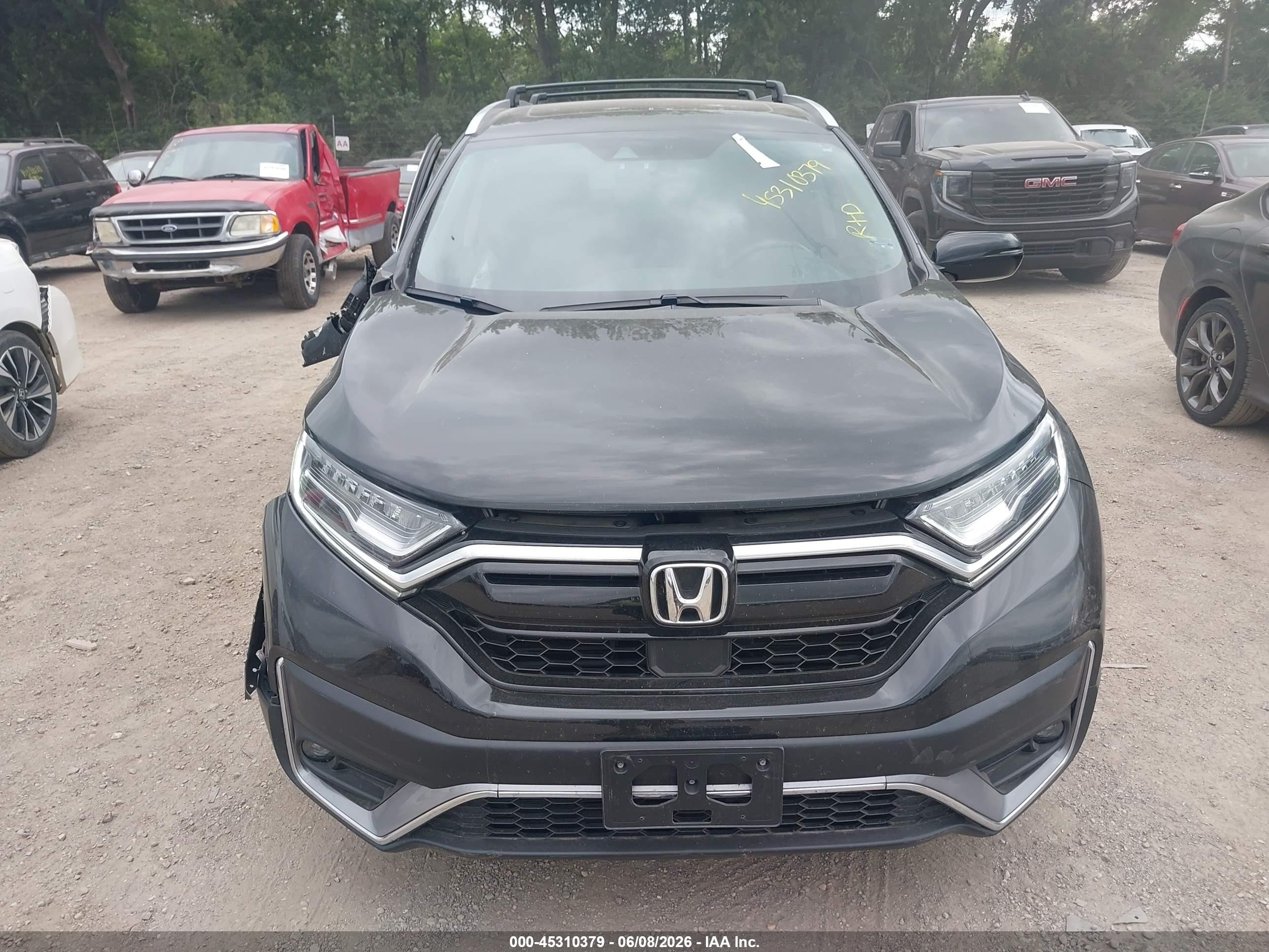 2021 Honda Cr-v Awd Touring Black vin: 2HKRW2H97MH640378